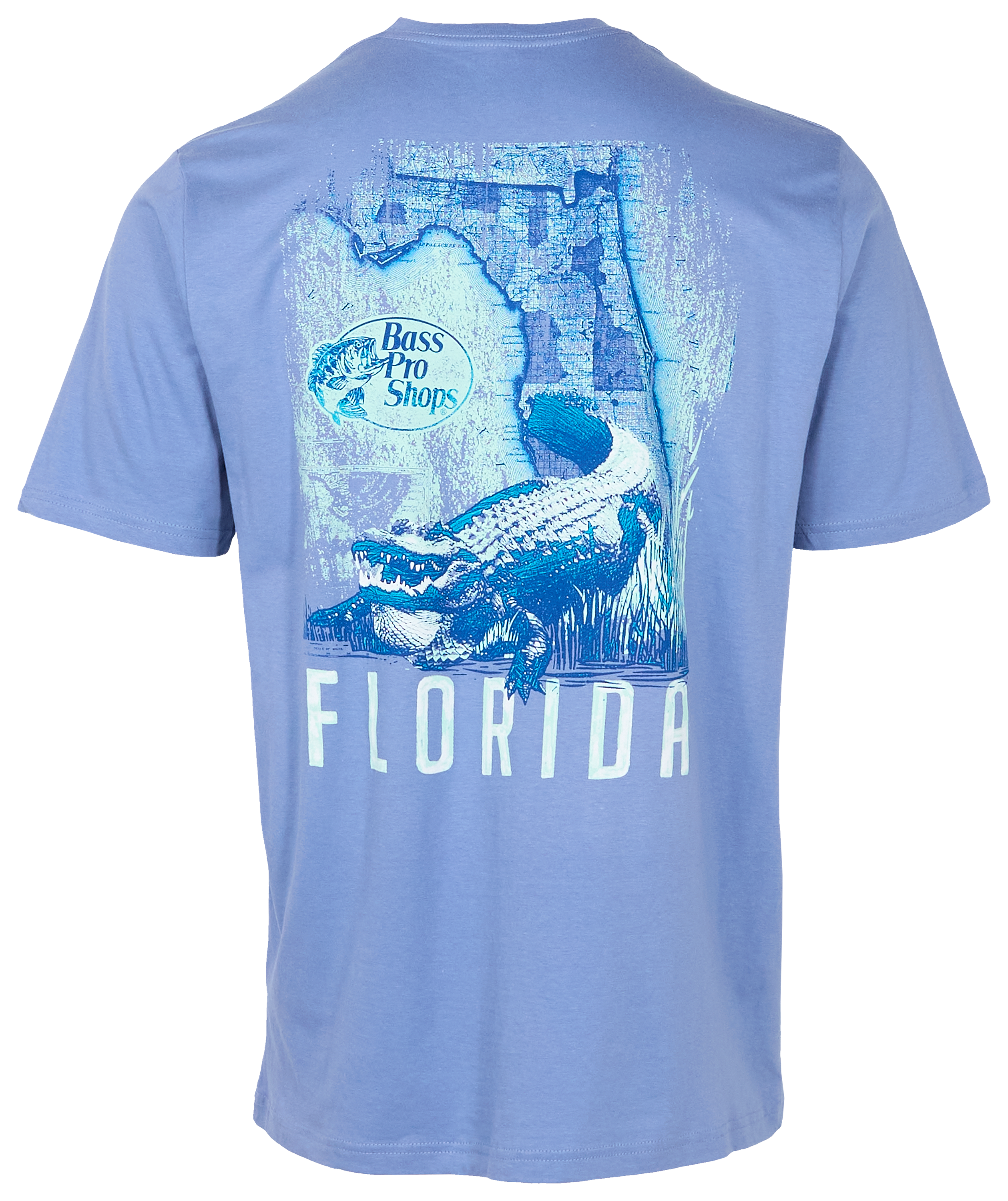 Image of Bass Pro Shops Florida Map and Gator Short-Sleeve T-Shirt for Men - Infinity