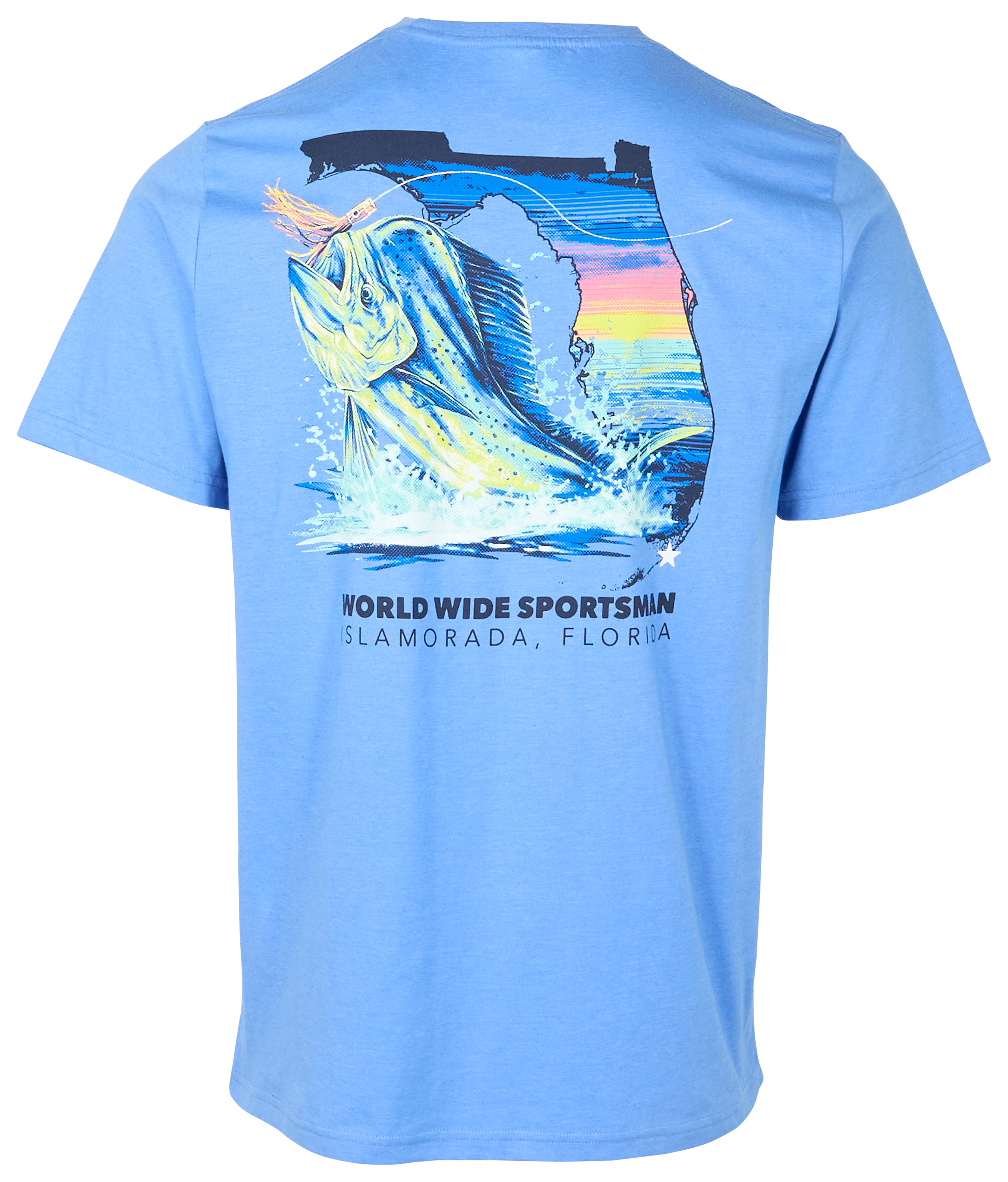Image of World Wide Sportsman Bull Mahi Short-Sleeve Pocket T-Shirt - Marina