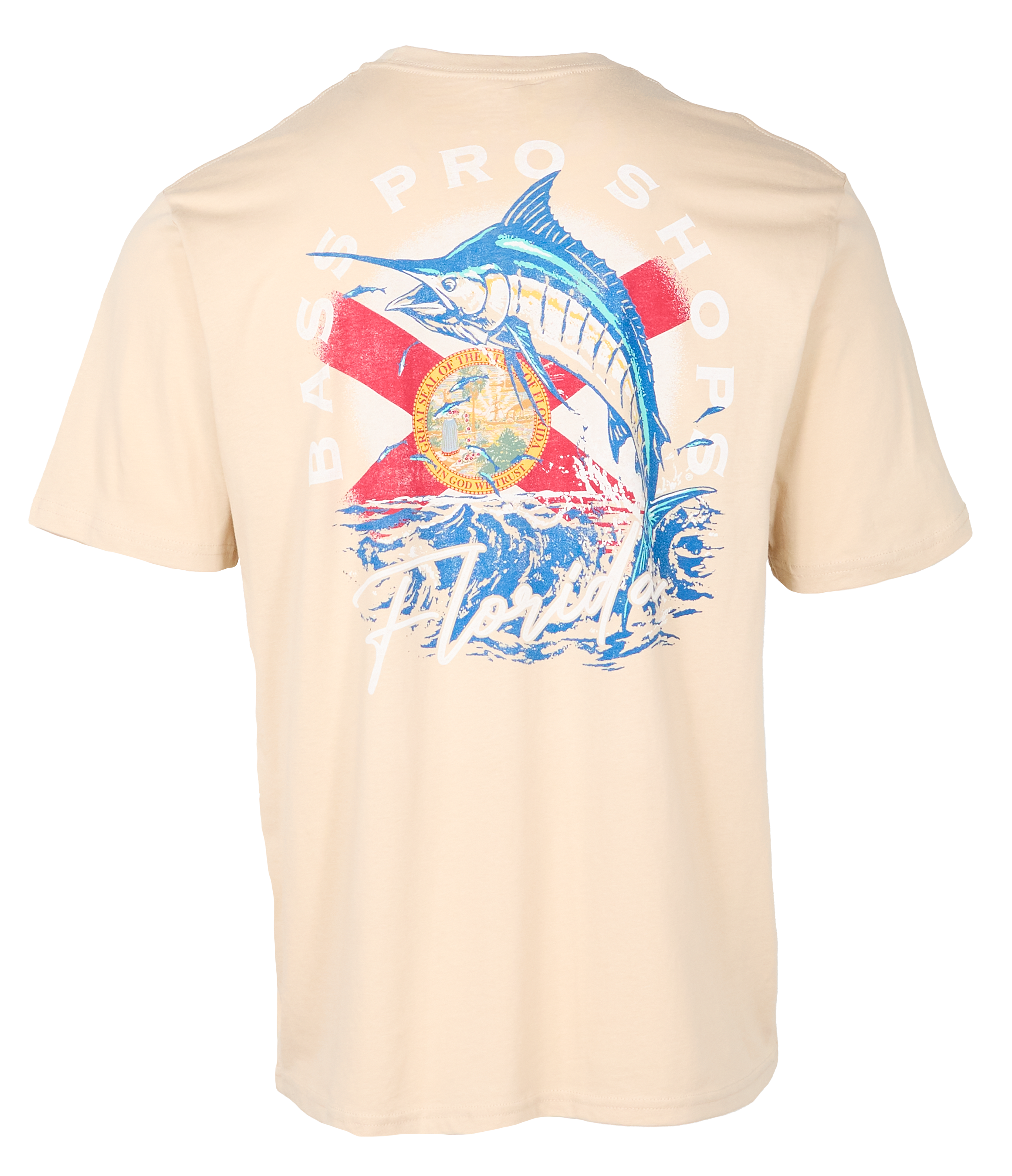 Image of Bass Pro Shops Florida Marlin Short-Sleeve T-Shirt for Men - Sand
