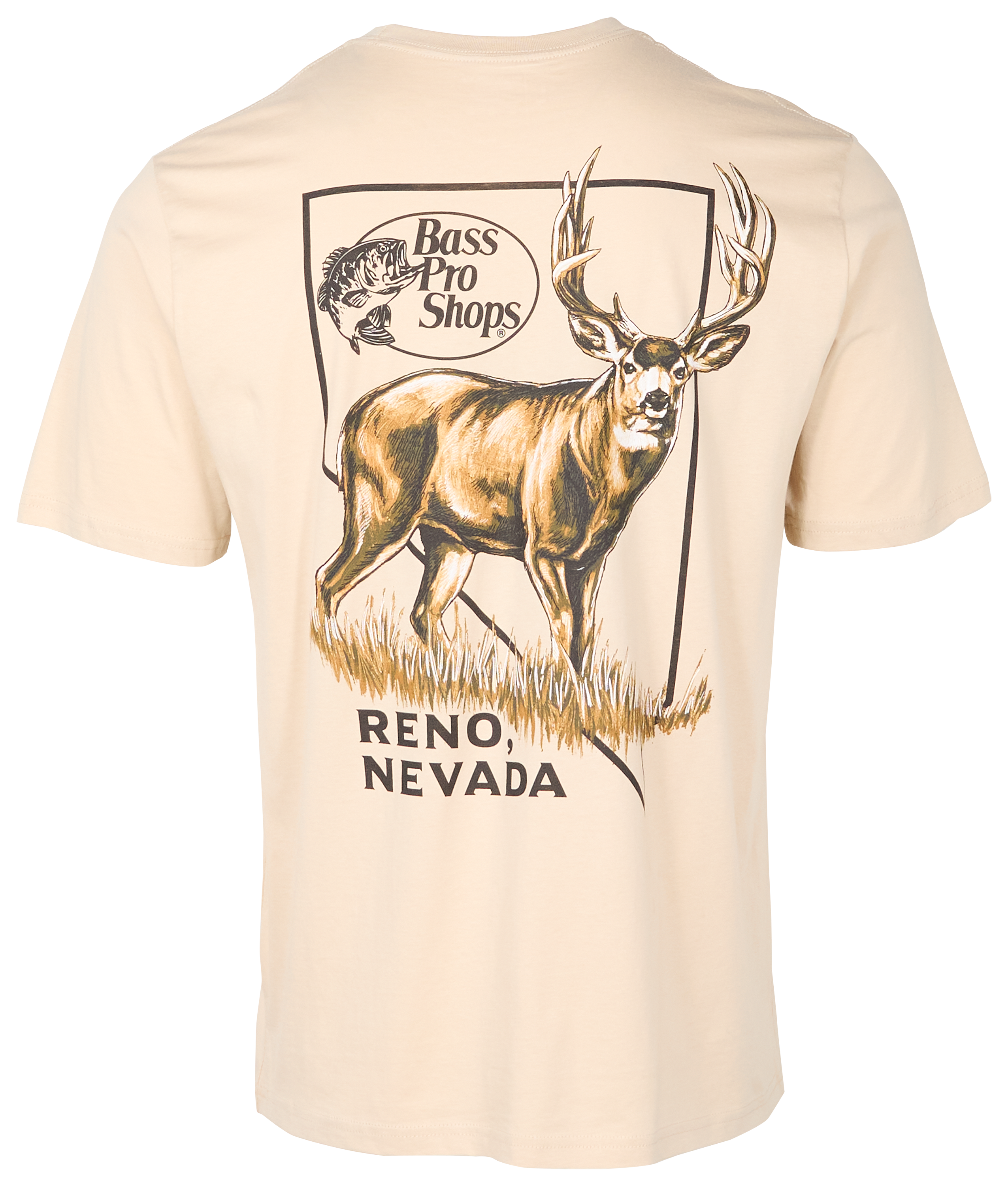 Image of Bass Pro Shops Reno Muley Graphic Short-Sleeve T-Shirt for Men - Sand