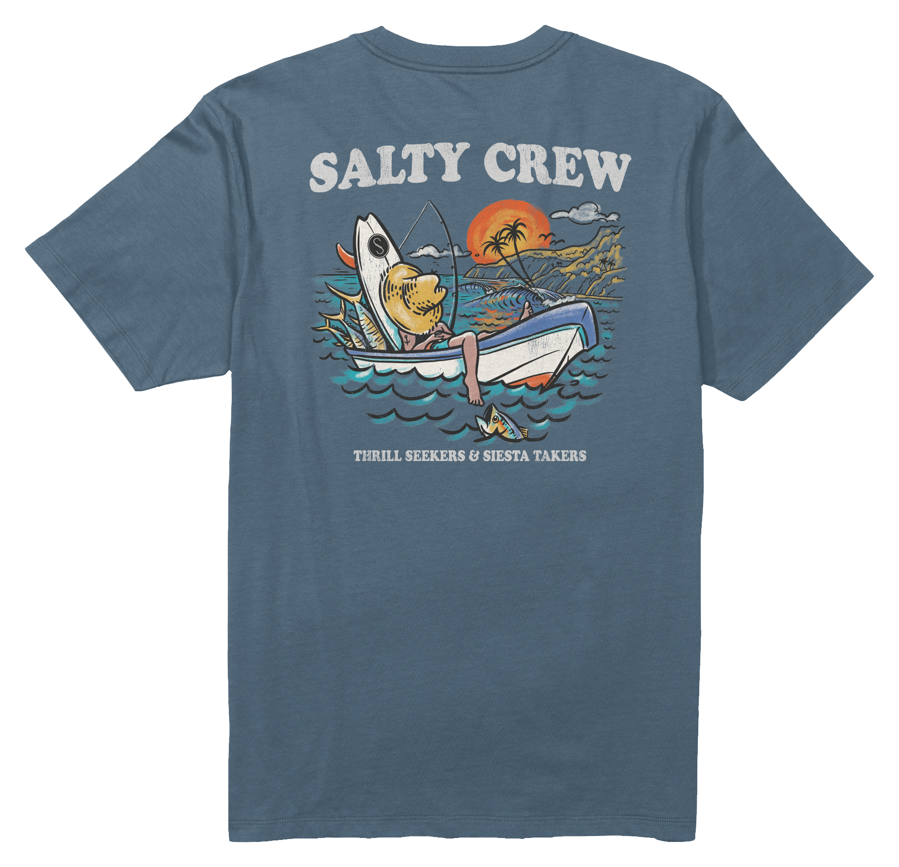 Image of Salty Crew Down Time Short-Sleeve T-Shirt for Men - Slate