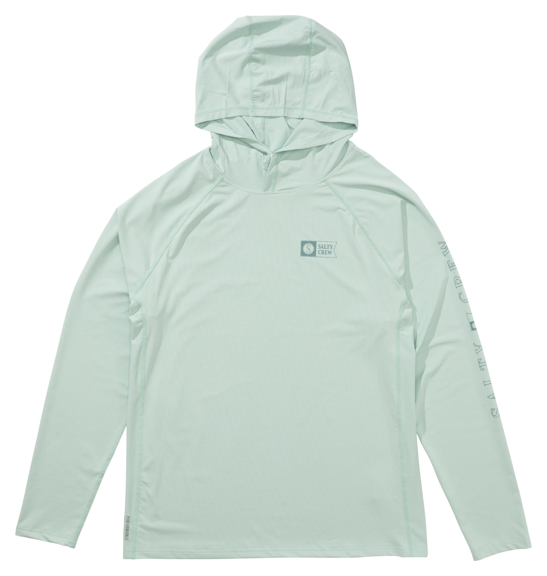 Image of Salty Crew Apex Perforated Long-Sleeve Hooded Sunshirt - Marine