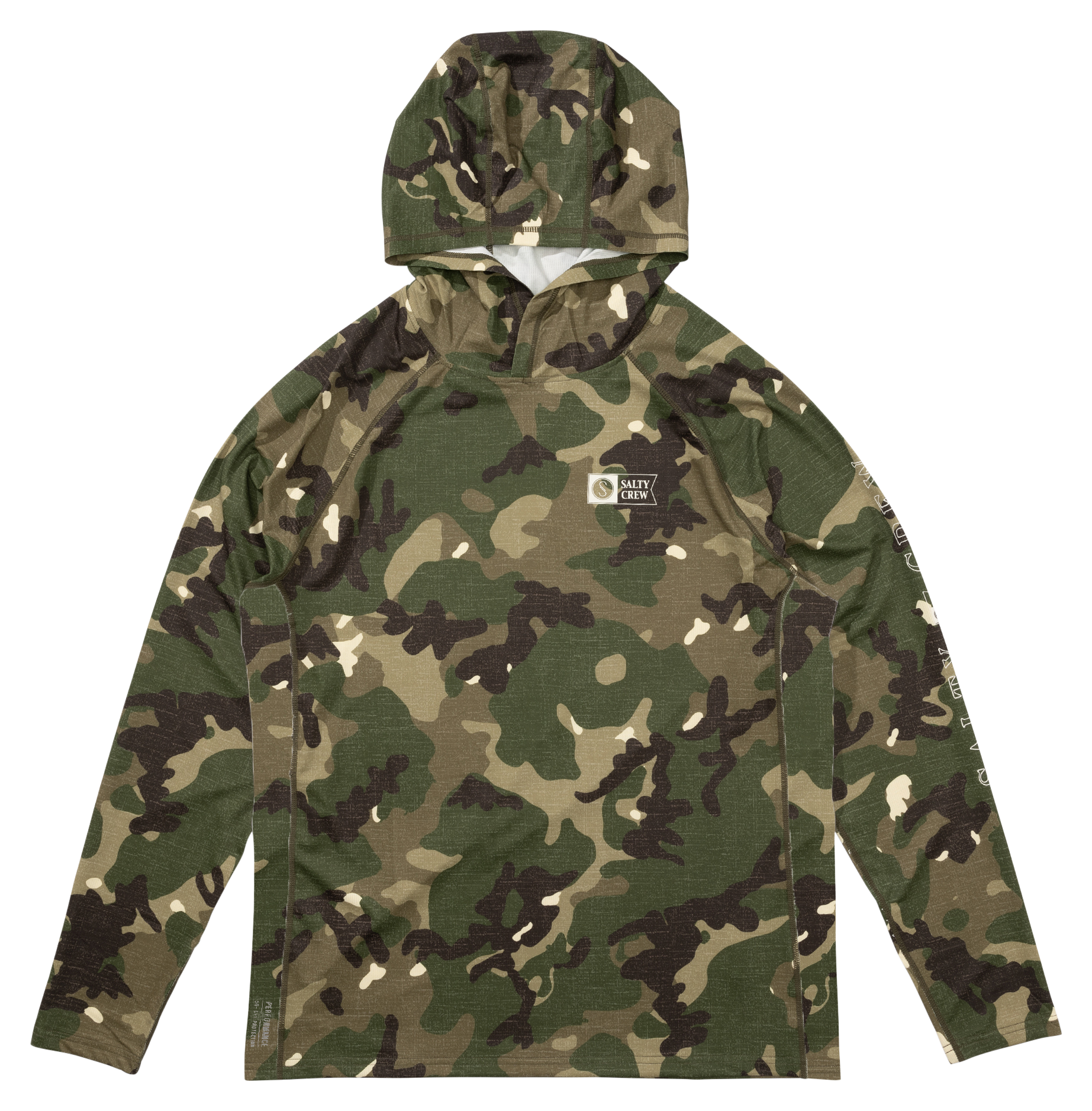 Image of Salty Crew Apex Perforated Long-Sleeve Hooded Sunshirt - Camo - S