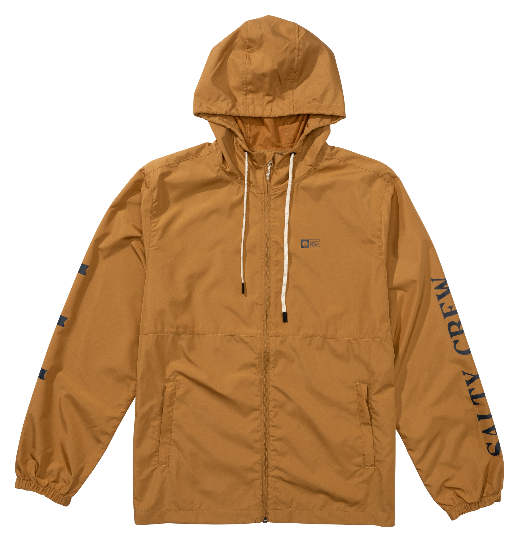 Image of Salty Crew Surface Windbreaker Jacket for Men - Bone Brown - 2XL