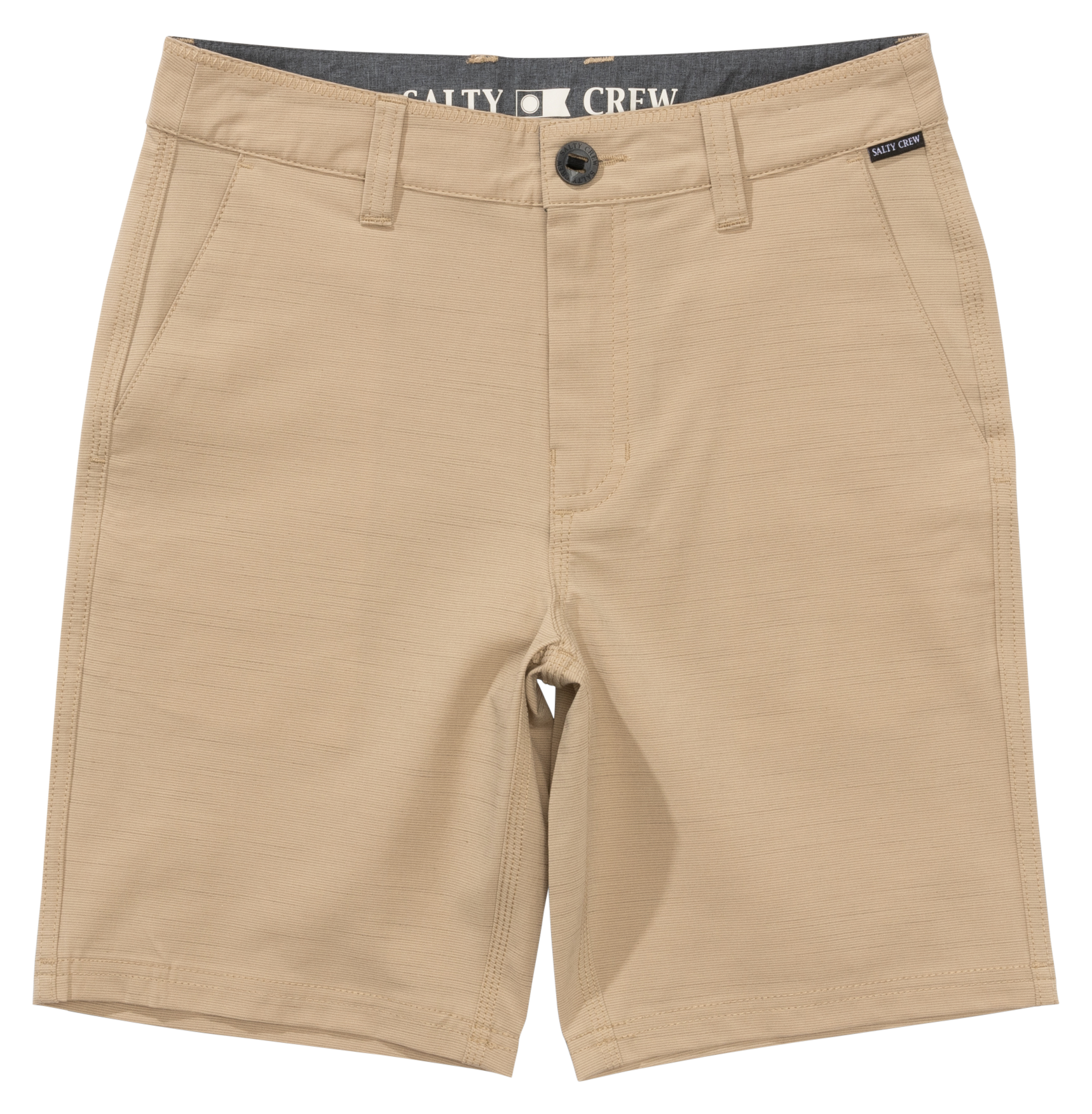 Image of Salty Crew Drifter 19 Slub Hybrid Shorts for Men - Khaki