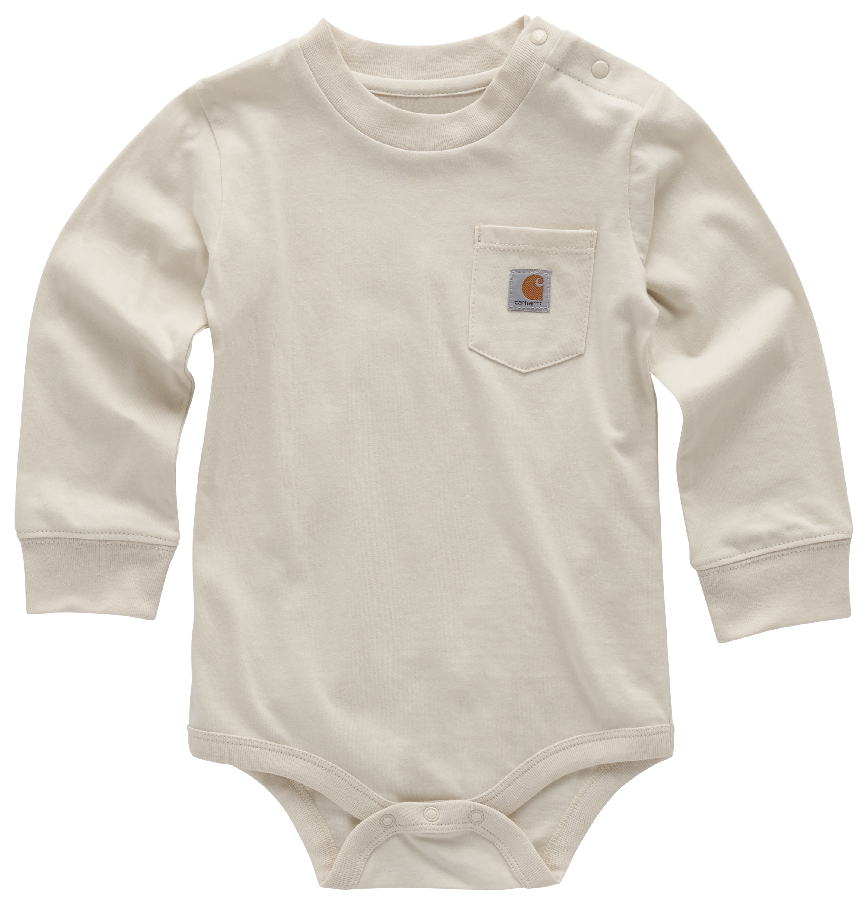 Image of Carhartt Long-Sleeve Pocket Bodysuit for Babies - Turtle Dove
