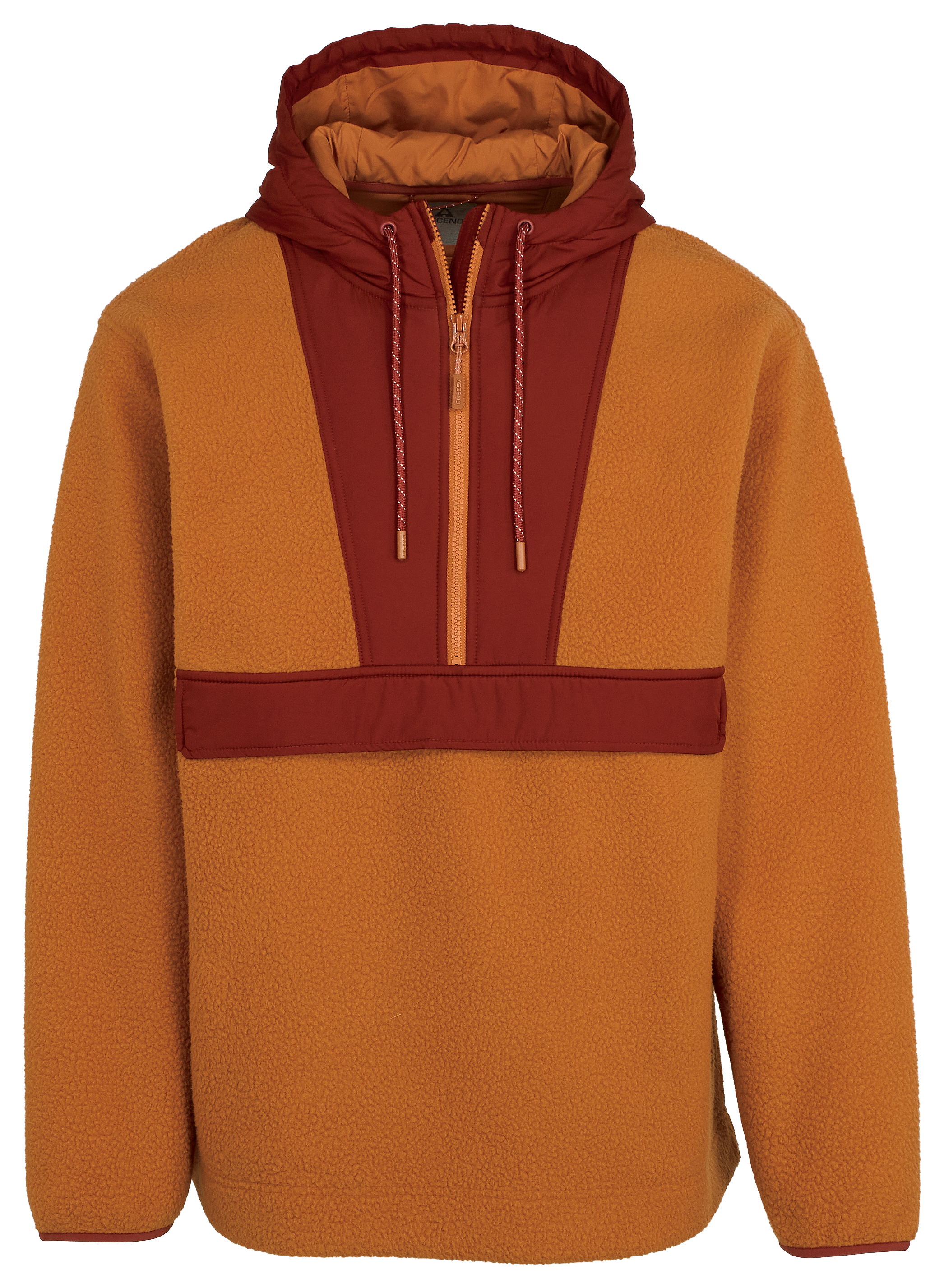 Image of Ascend Orizaba Berber Half-Zip Hooded Pullover - Amber Brown