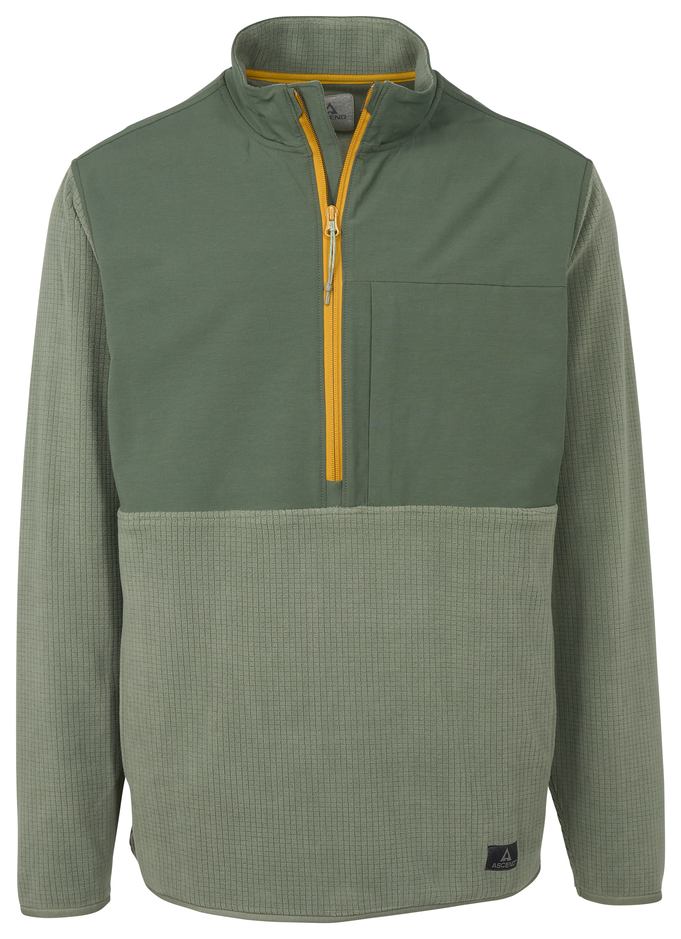 Image of Ascend Yukon Half-Zip Fleece Pullover - Thyme - 2XL