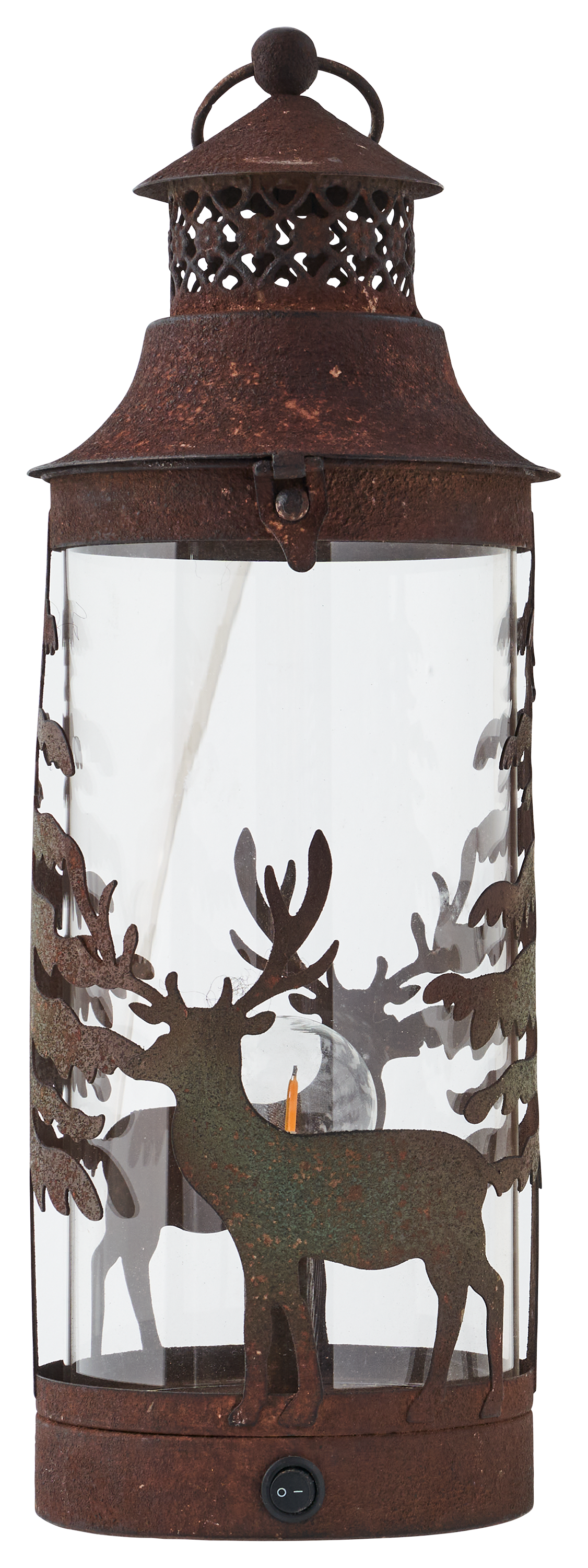 Image of "White River Home Metal Lantern - 5.1"" x 5.1"" x 12"""