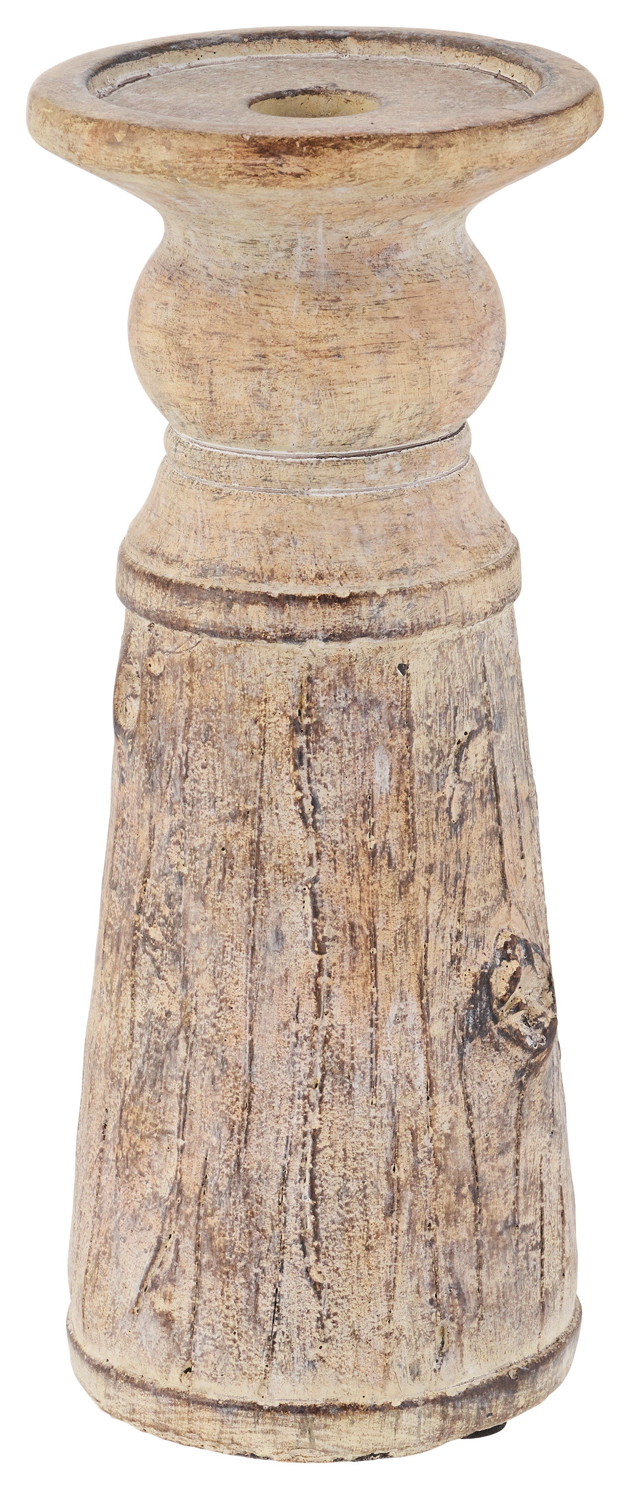 WHITE RIVER HOME Faux Wood Tapered Candle Holder