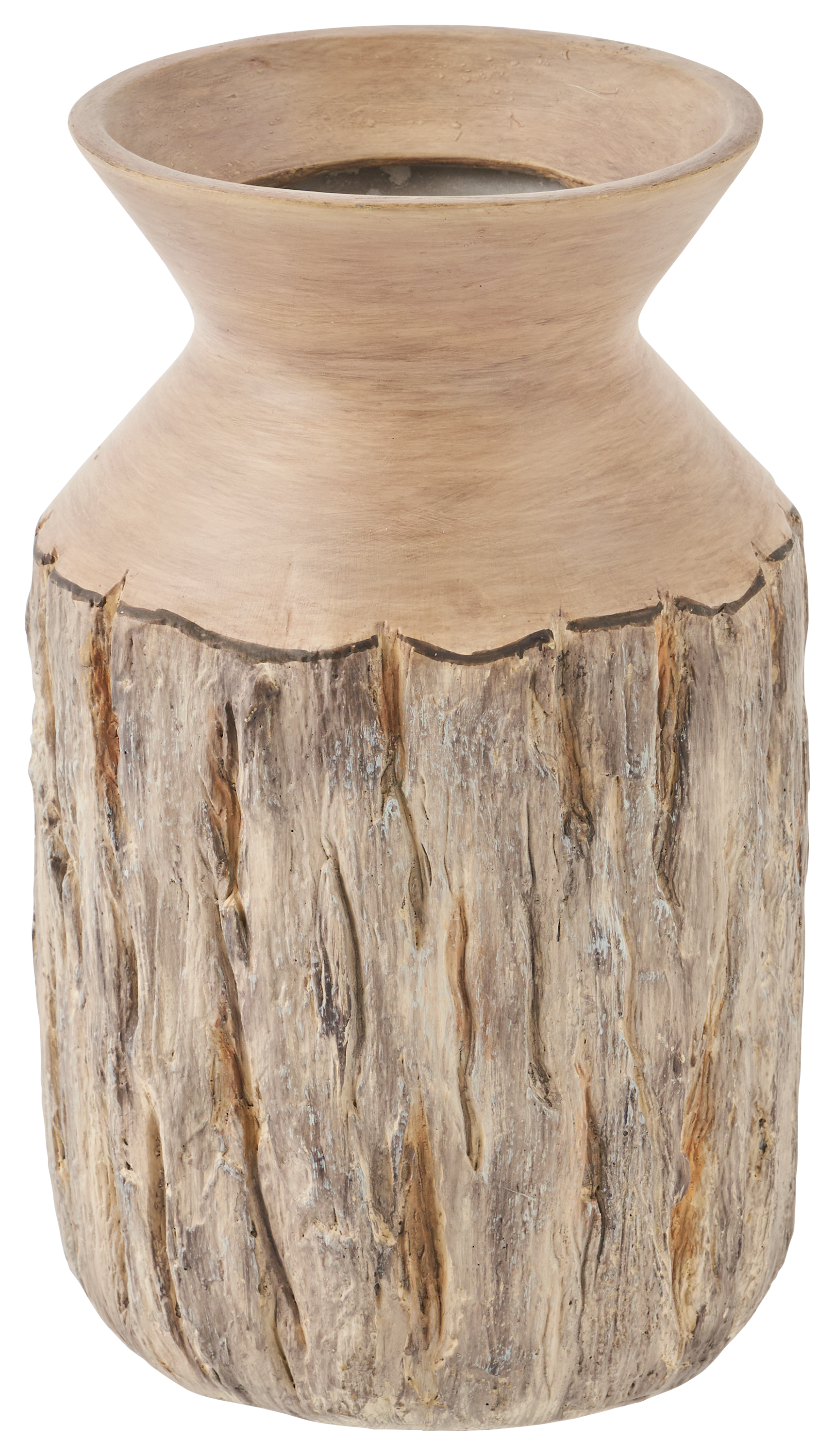 WHITE RIVER HOME Faux-Wood Decorative Vase