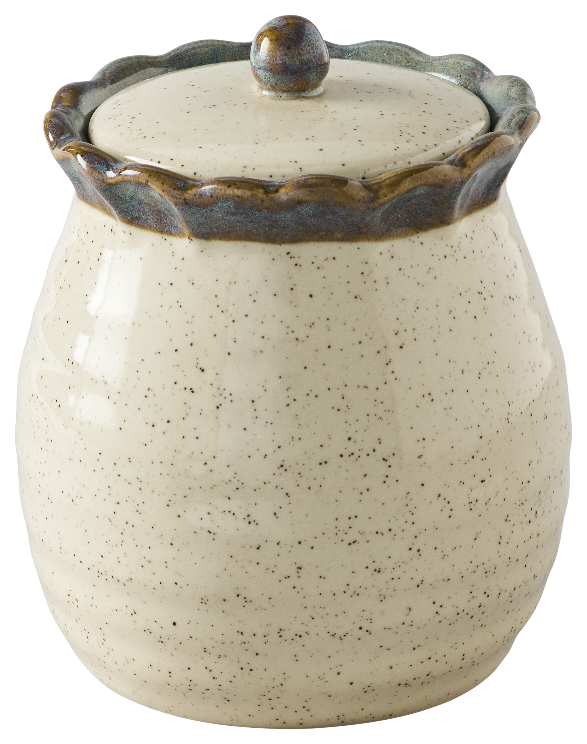Image of "White River Home Stoneware Canister - Cream Brown - 4.75"" x 4.75"" x 5.63"""