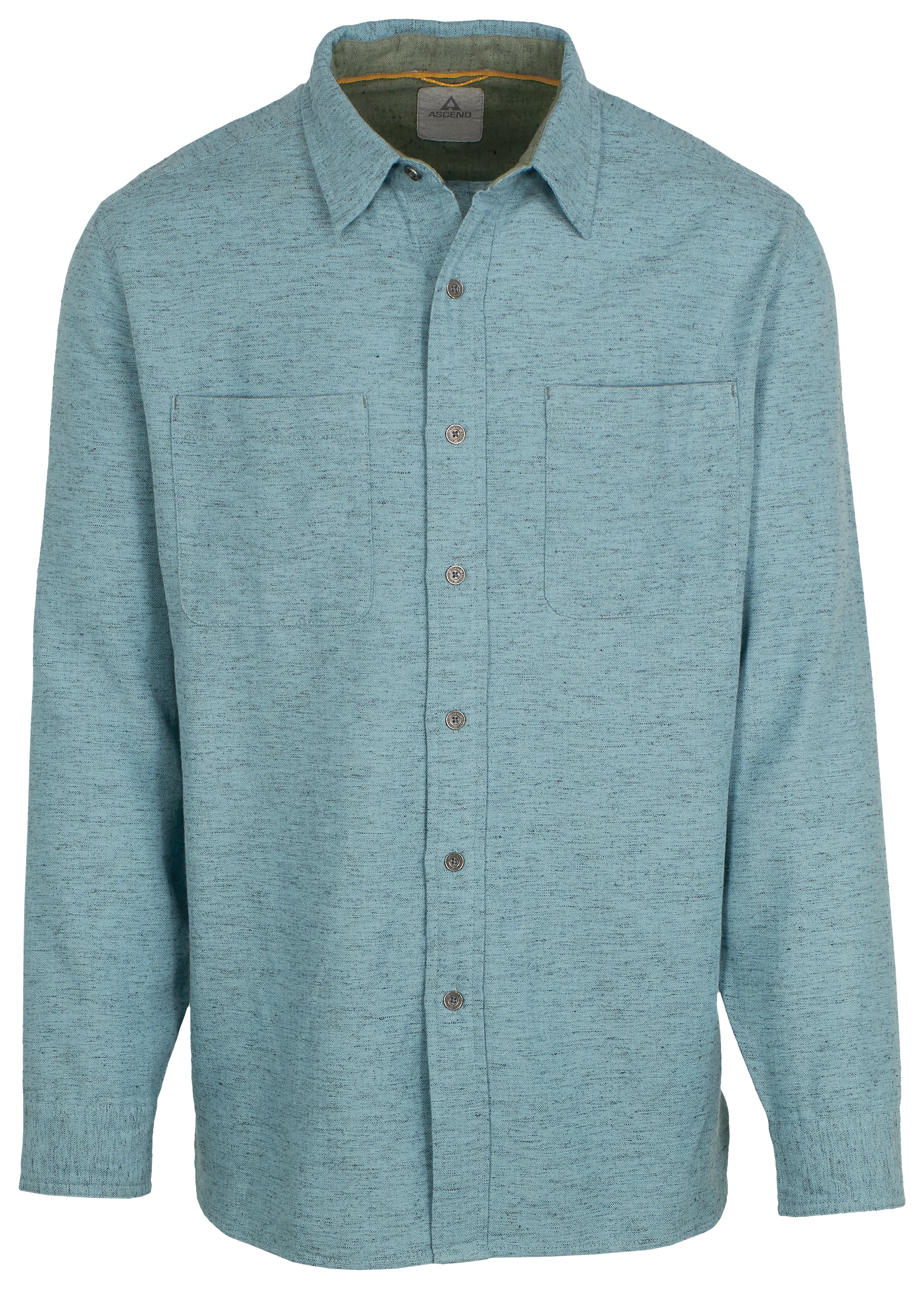 Image of Ascend Slub Herringbone Long-Sleeve Button-Down Shirt - Tourmaline