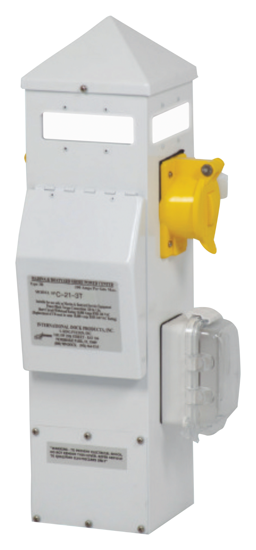 Image of "International Dock Products 21"" Aluminum 50/30/20-Amp Power Dock Pedestal"