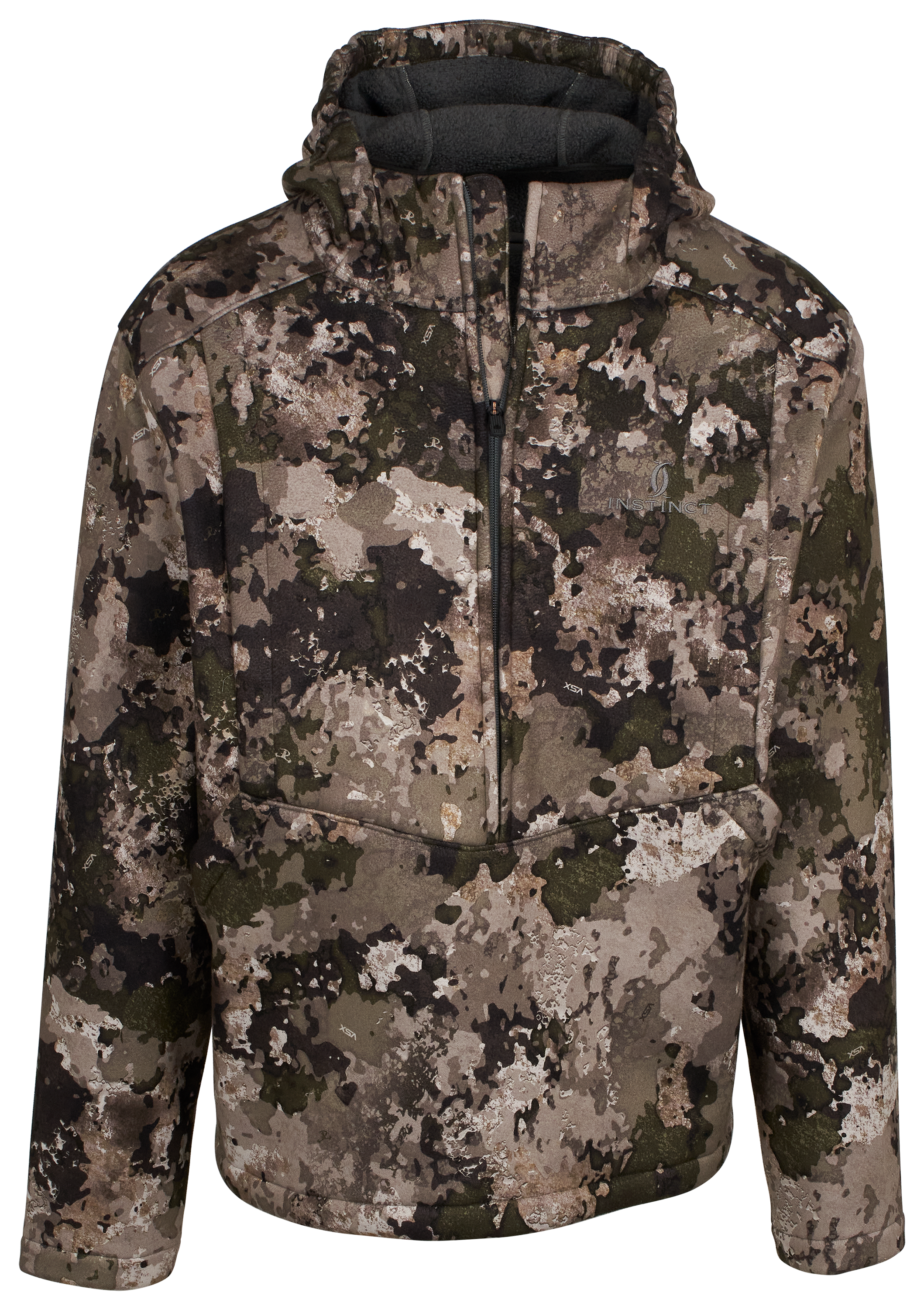 Image of Cabela's Instinct Standhunter Half-Zip Softshell Hoodie with SCENTINEL for Men - TrueTimber VSX - M