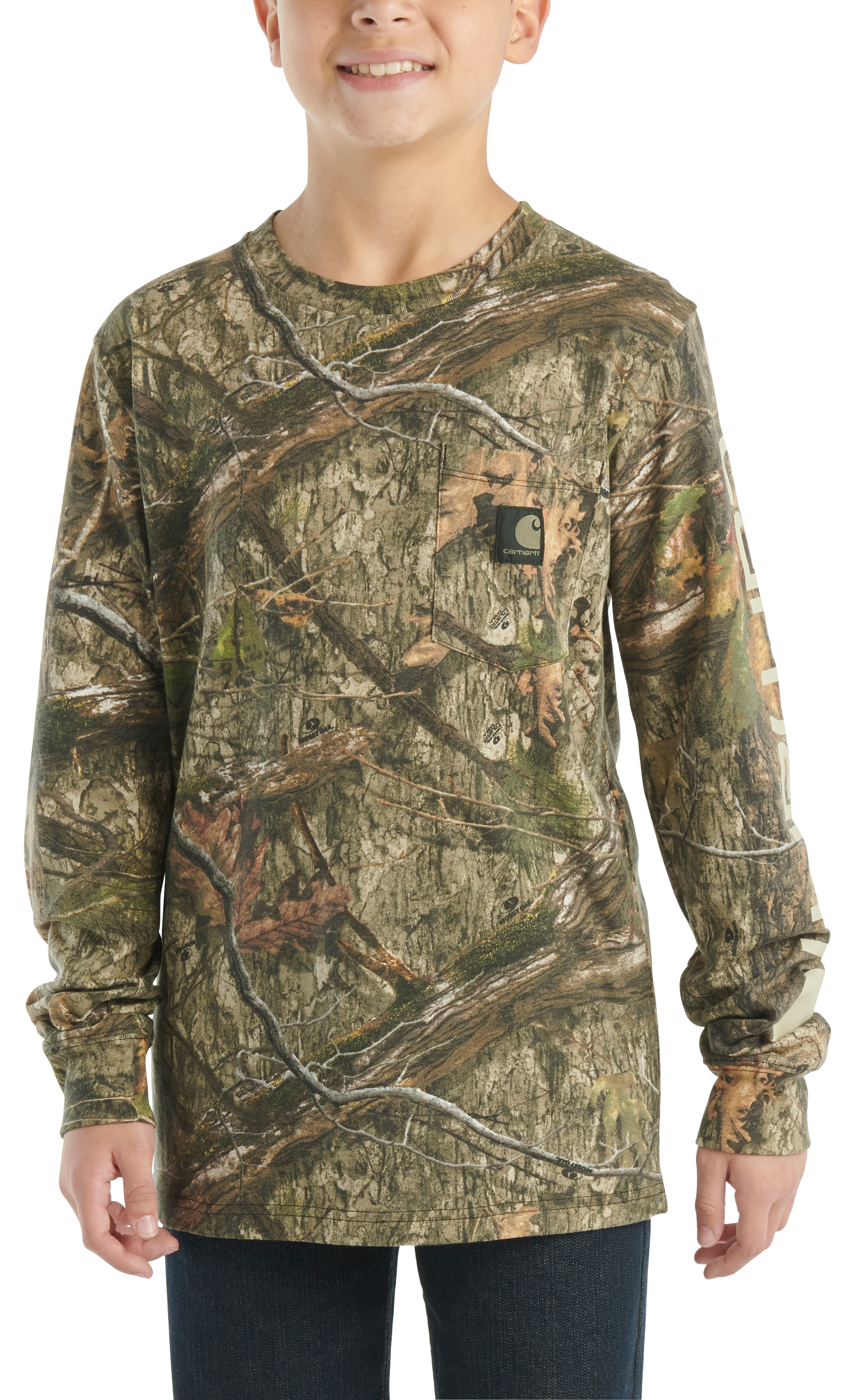Carhartt Camo Graphic Long-Sleeve Hooded Sweatshirt for Kids