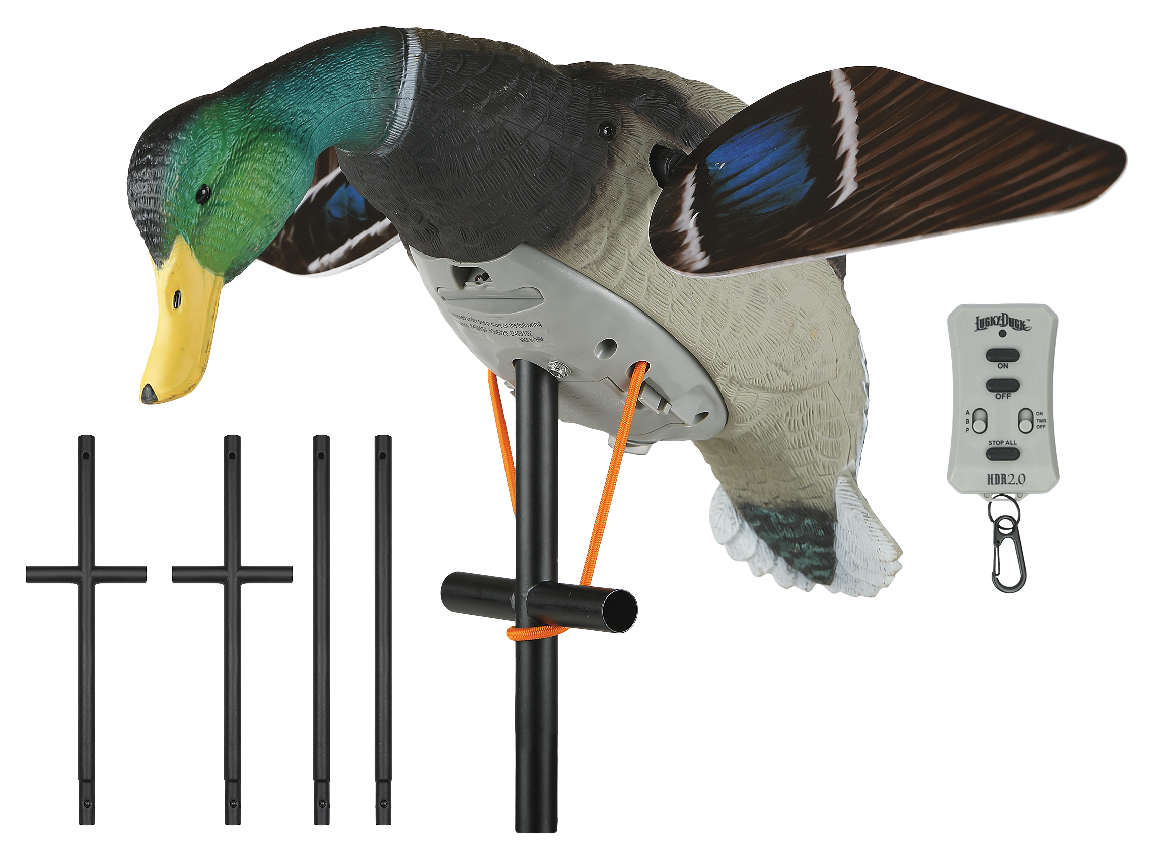 LUCKY DUCK Lucky HD Motorized Duck Decoy with Remote 2.0 and Extension
