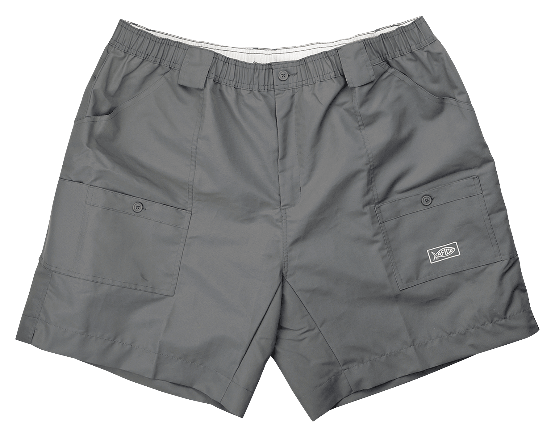 Image of "AFTCO Original 8"" Fishing Shorts for Big Guys - Charcoal - 50"