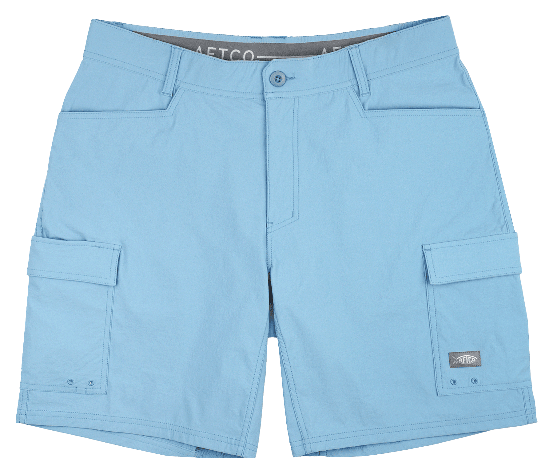 Image of AFTCO Deckhand Fishing Shorts for Men - Blue Shadow - 36