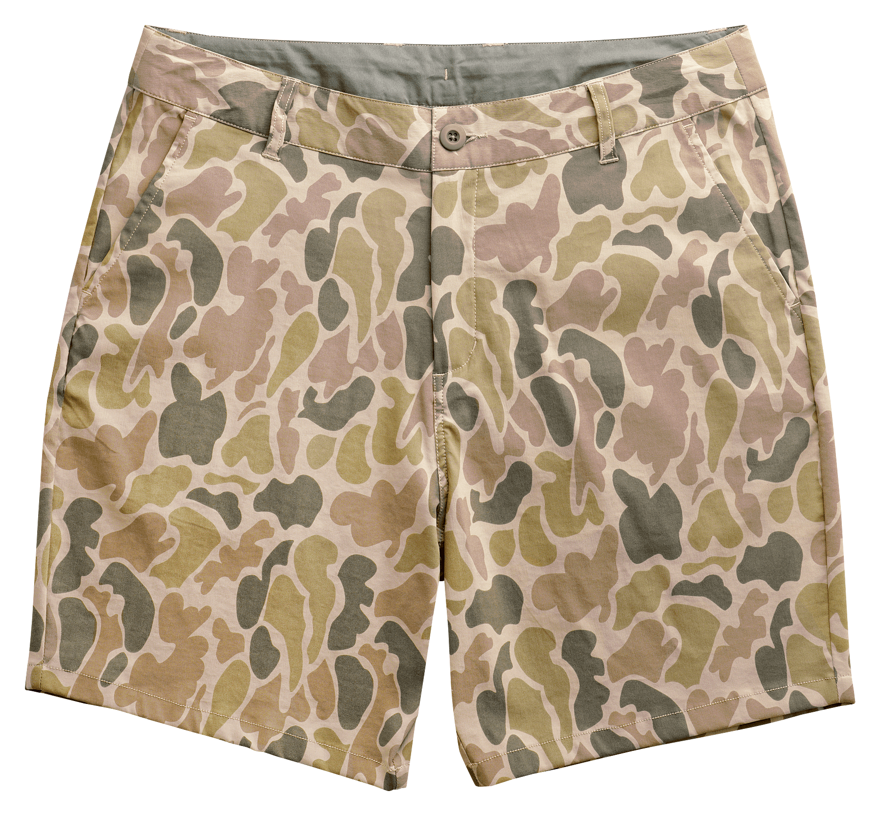 Image of Marsh Wear Prime Camo Shorts for Men - Khaki Mallard Camo
