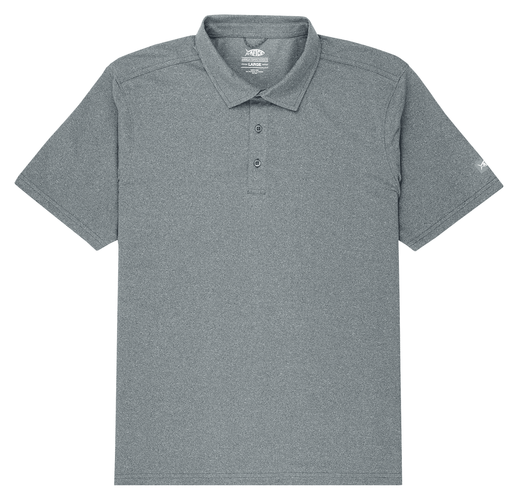 Image of AFTCO Air-O-Mesh Short-Sleeve Polo for Men - Charcoal Heather