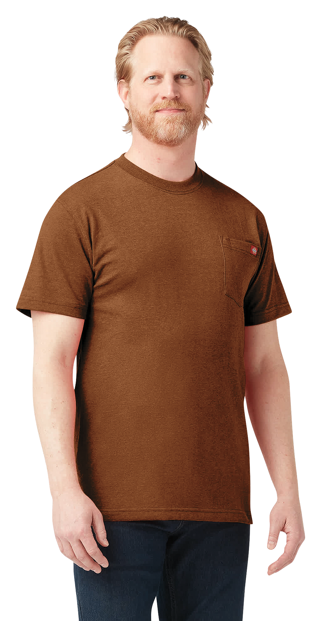 Image of Dickies Heavyweight Short-Sleeve Pocket T-Shirt for Men - Copper Heather