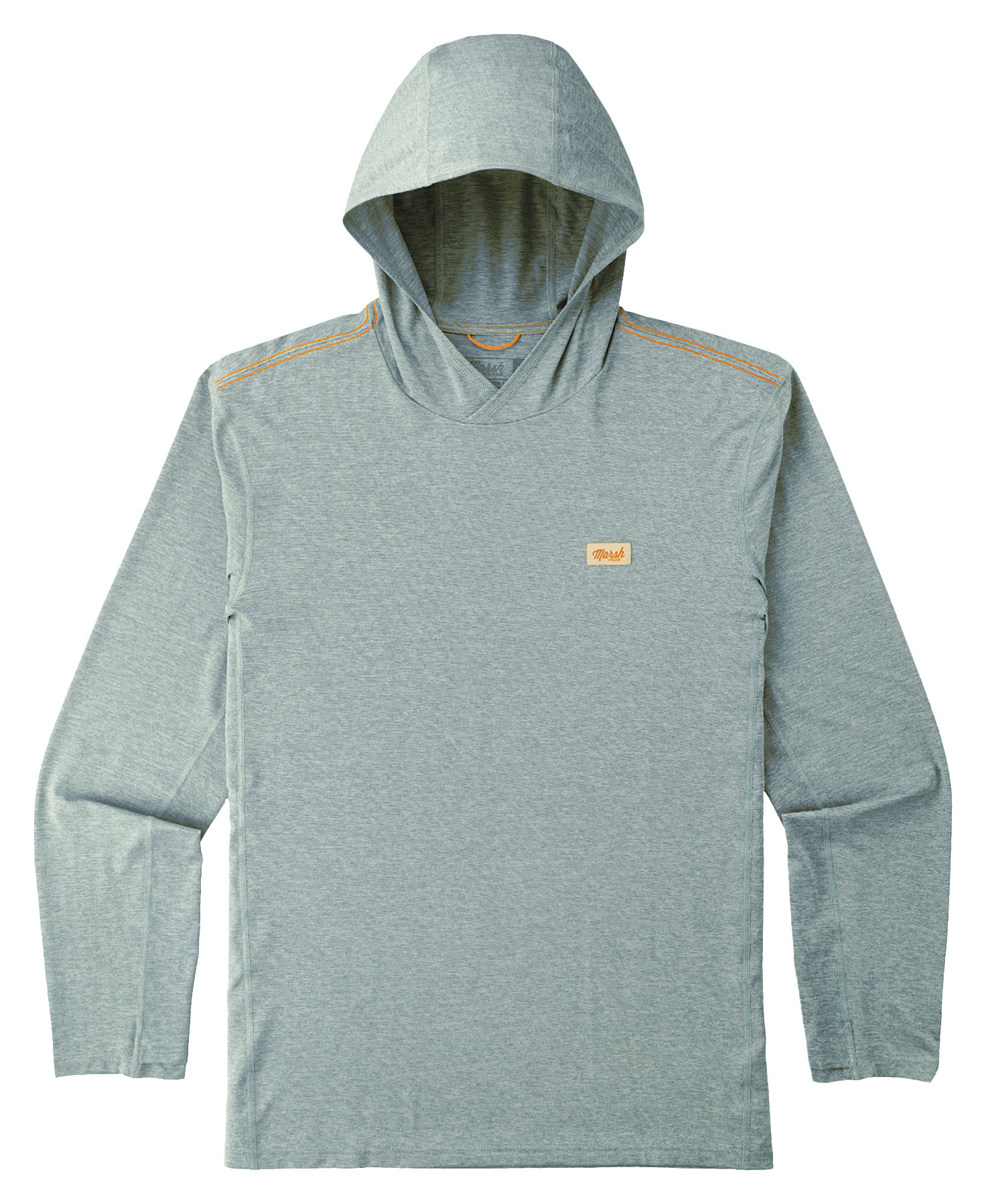 Image of Marsh Wear High Noon Tech Long-Sleeve Hoodie - Goblin Blue Heather
