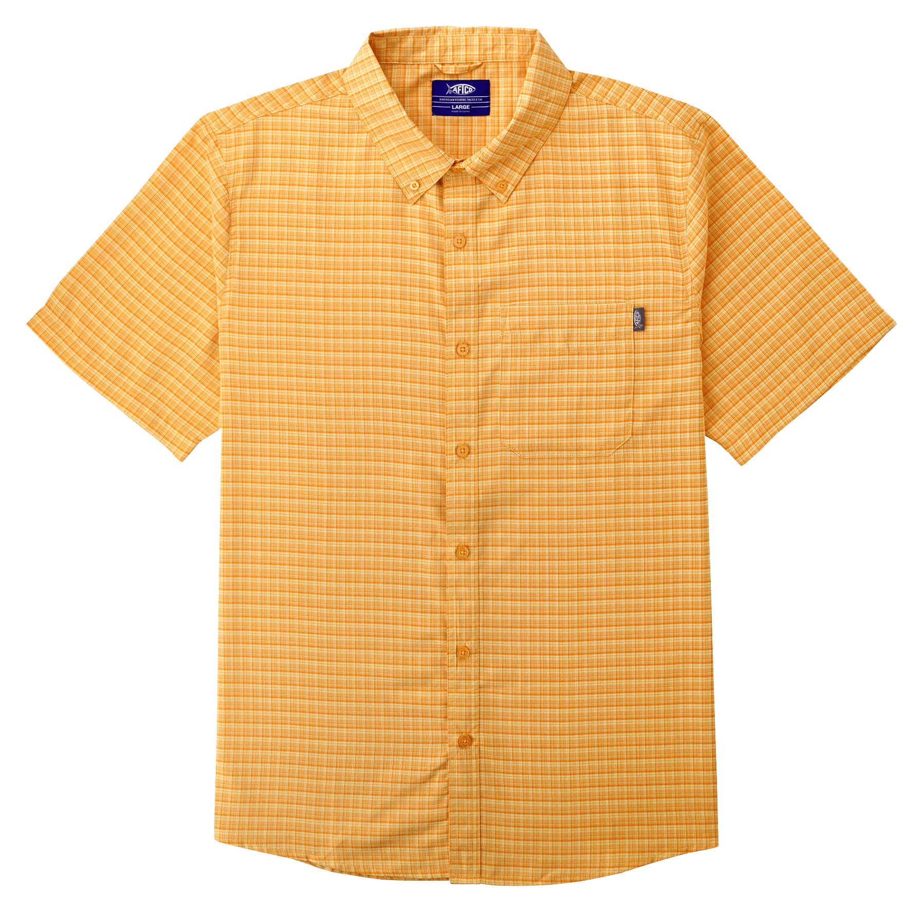 Image of AFTCO Dorsal Short-Sleeve Button-Down Shirt for Men - Beacon