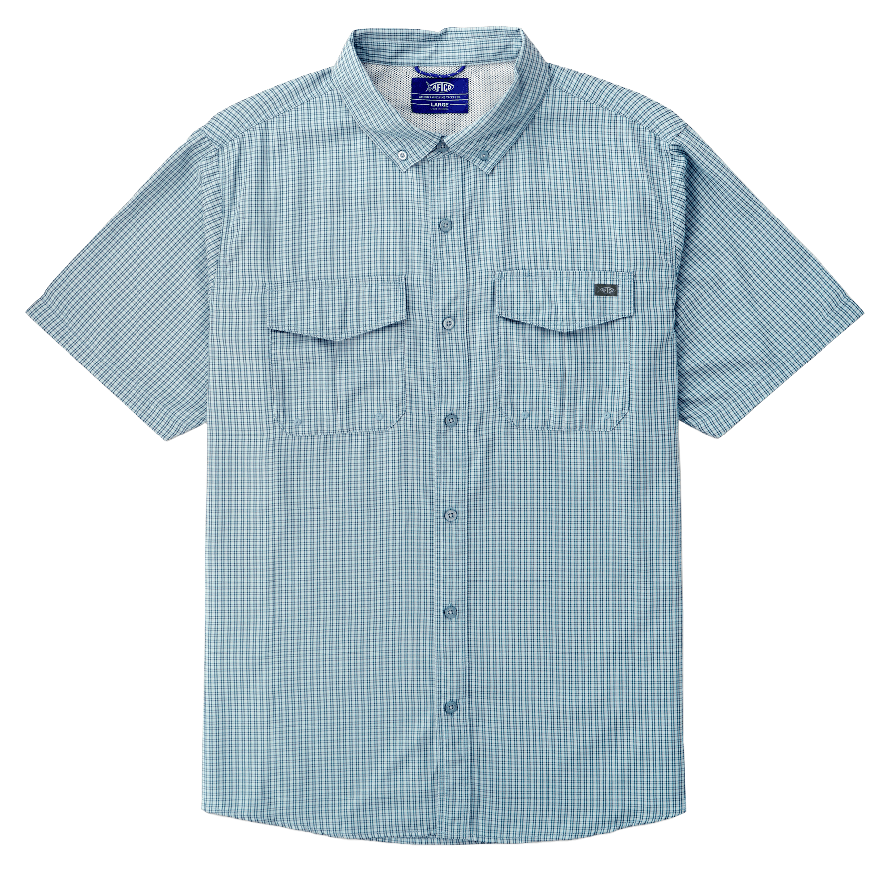 Image of AFTCO Sirius Tech Short-Sleeve Shirt for Men - Dusk