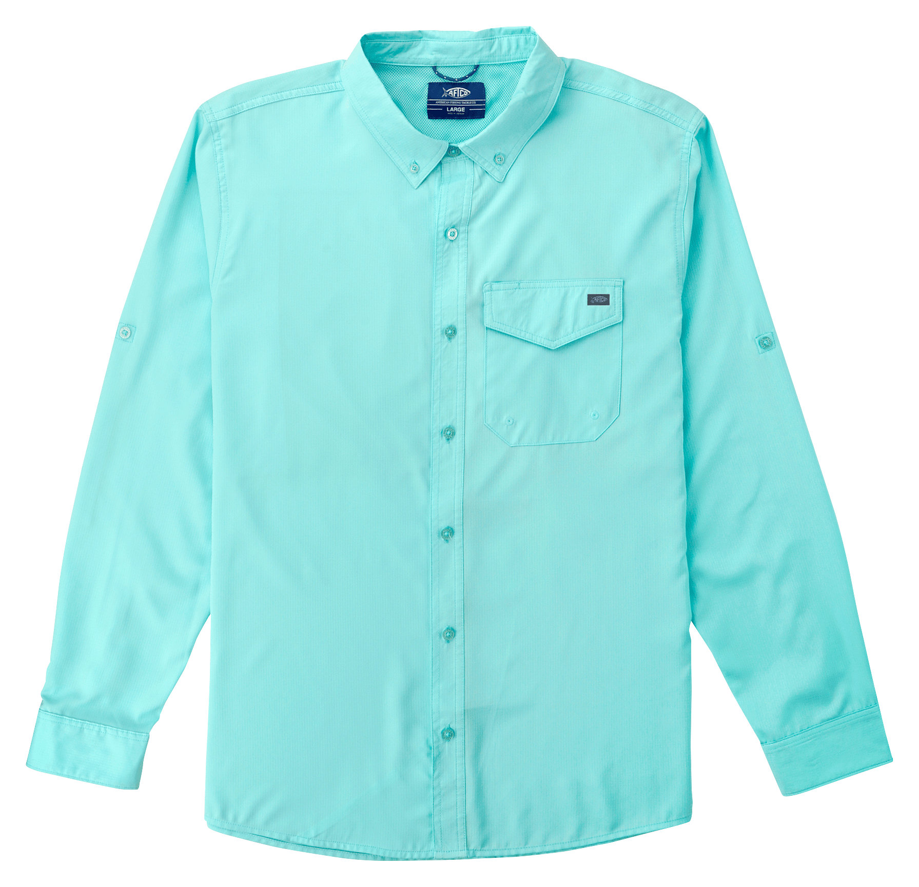 Image of AFTCO Palomar Tech Vented Long-Sleeve Fishing Shirt - Shoreline Blue - XL
