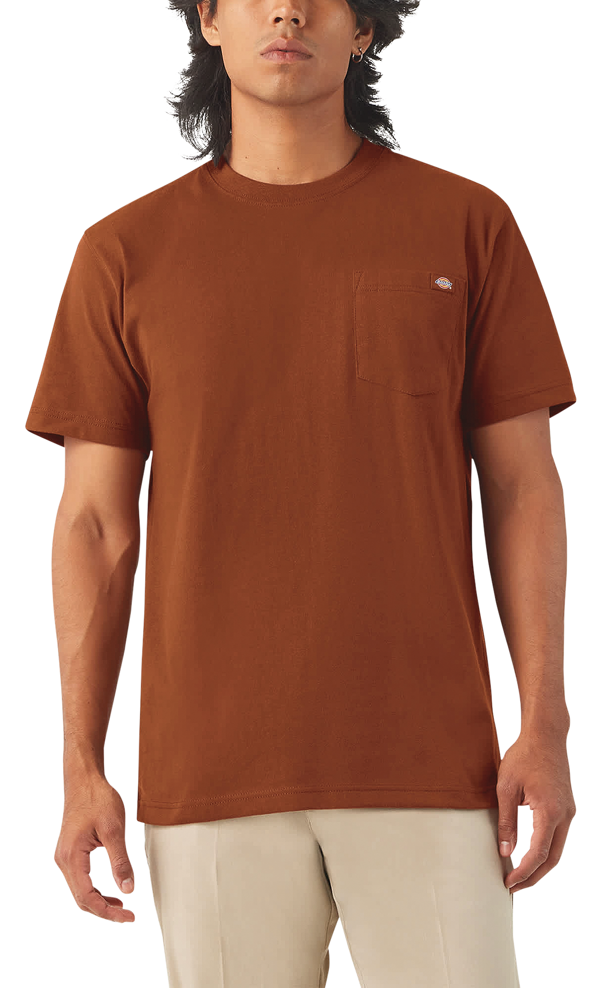 Image of Dickies Heavyweight Short-Sleeve Pocket T-Shirt for Men - Cappuccino
