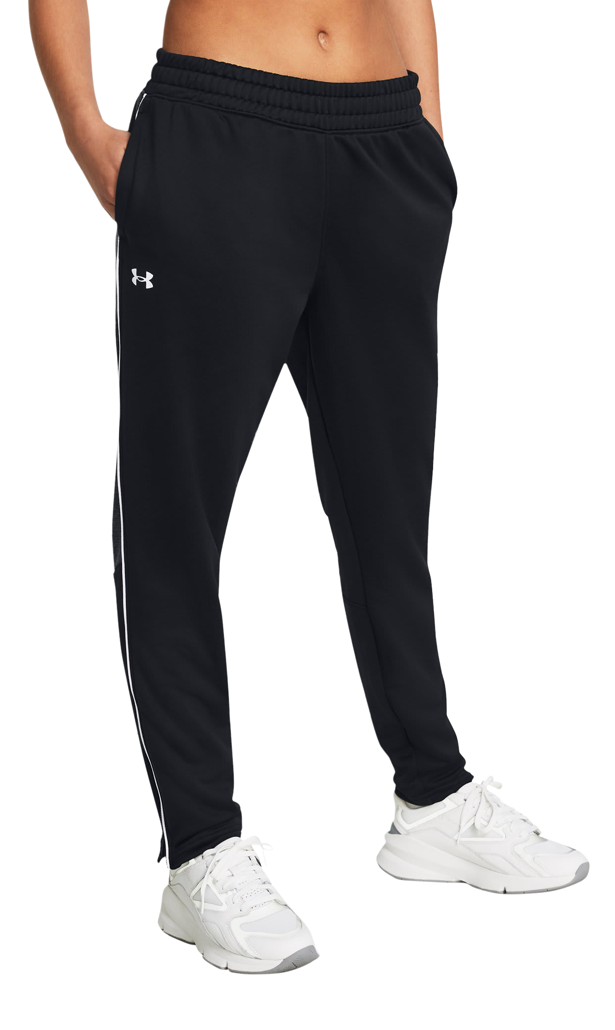 Image of Under Armour Command Warm-Up Pants for Ladies - Black/White