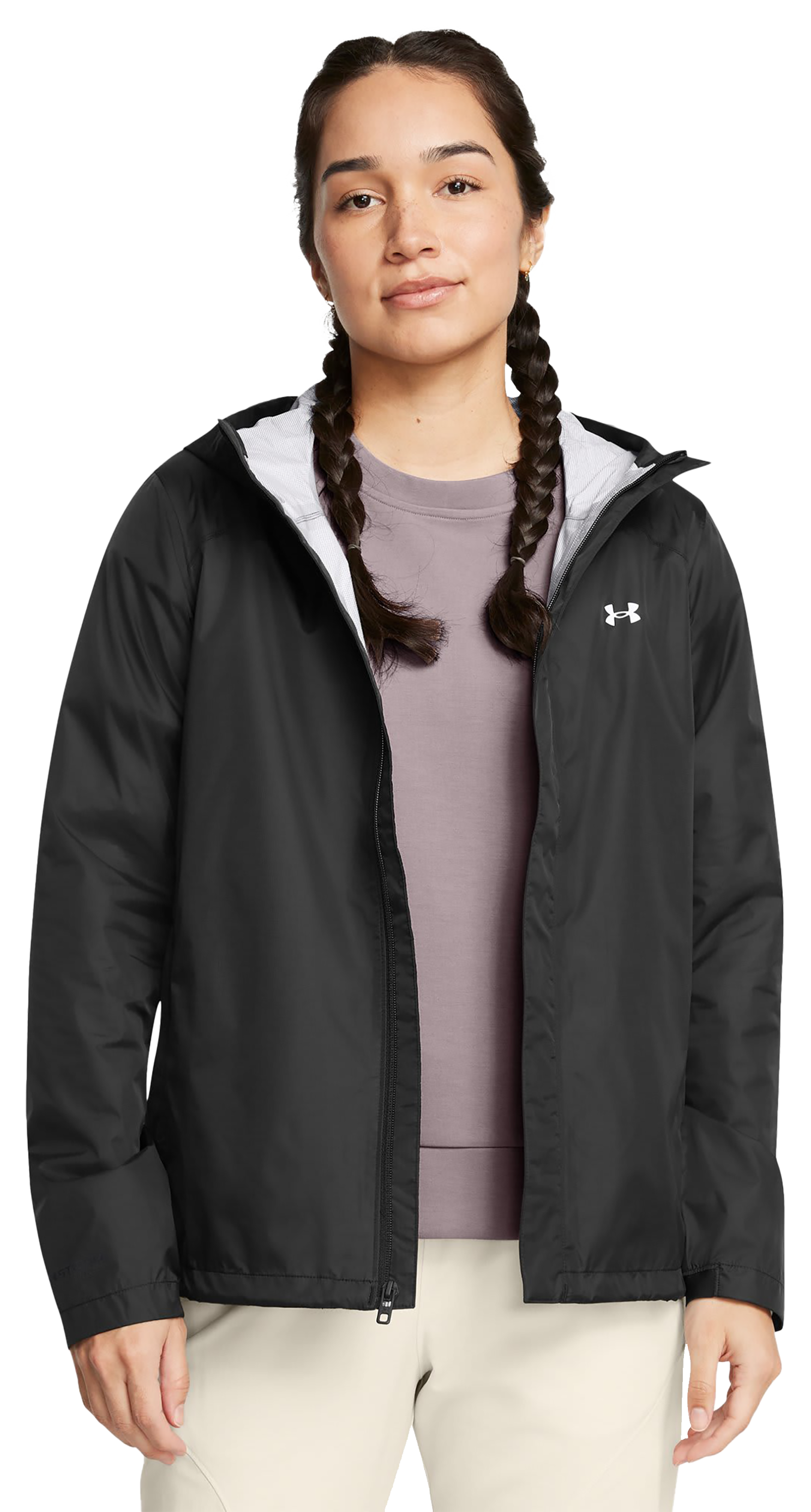 Image of Under Armour Stormproof Cloudstrike 2.0 Jacket for Ladies - Black/White - S