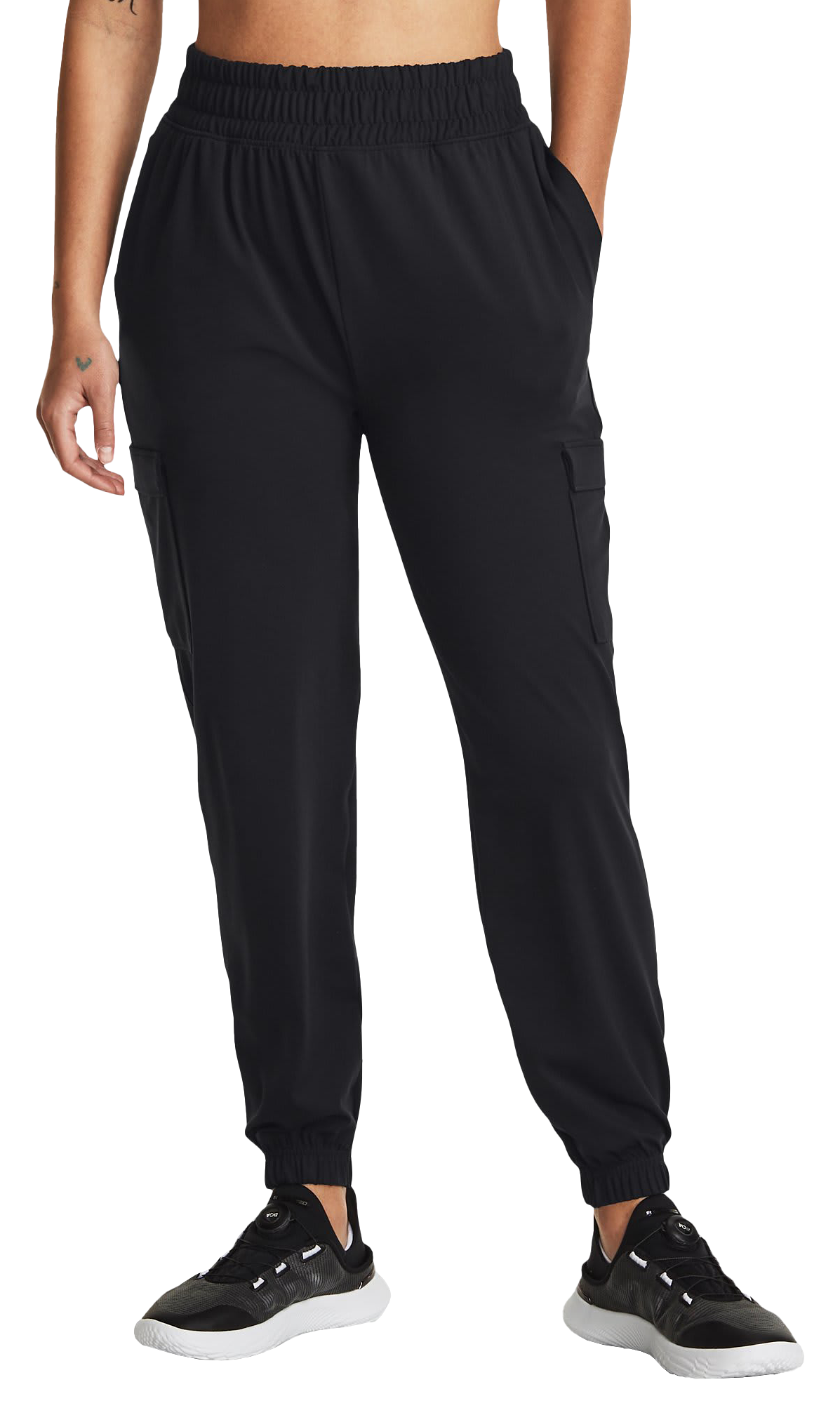 Image of Under Armour Meridian Cargo Joggers for Ladies - Black/Black - XS