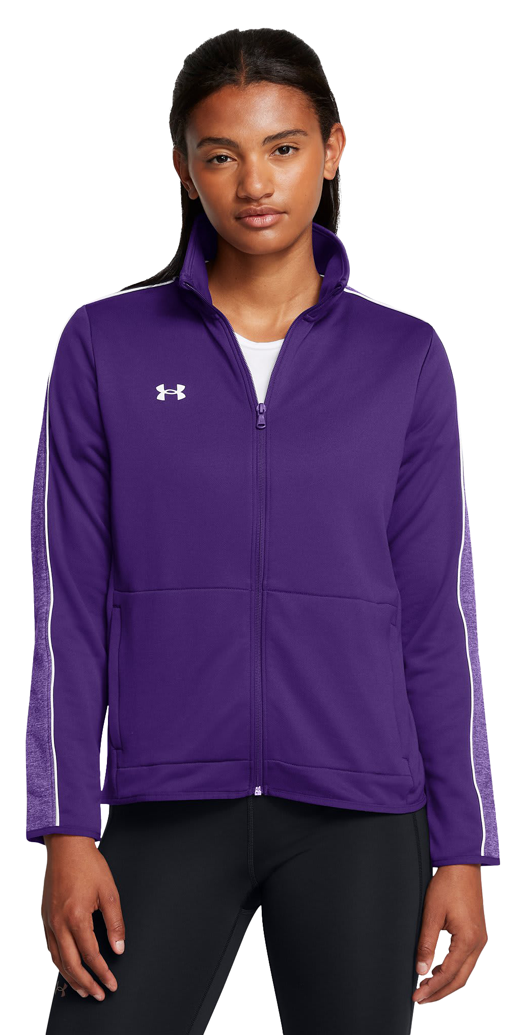 Image of Under Armour Command Warm-Up Full-Zip Jacket for Ladies - Purple/White - XS