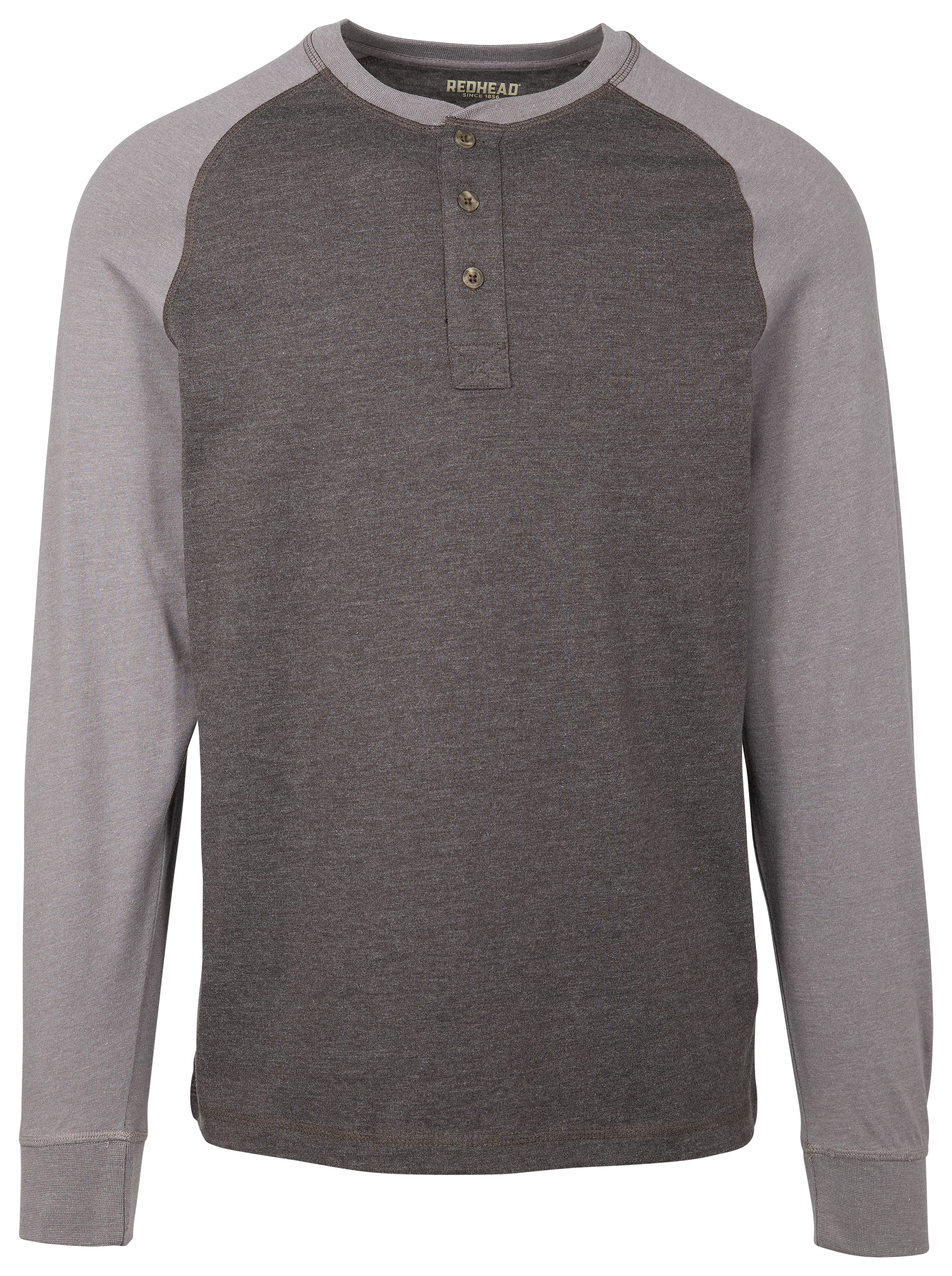 Image of RedHead Macks Creek Long-Sleeve Henley for Men - Raven/Titanium