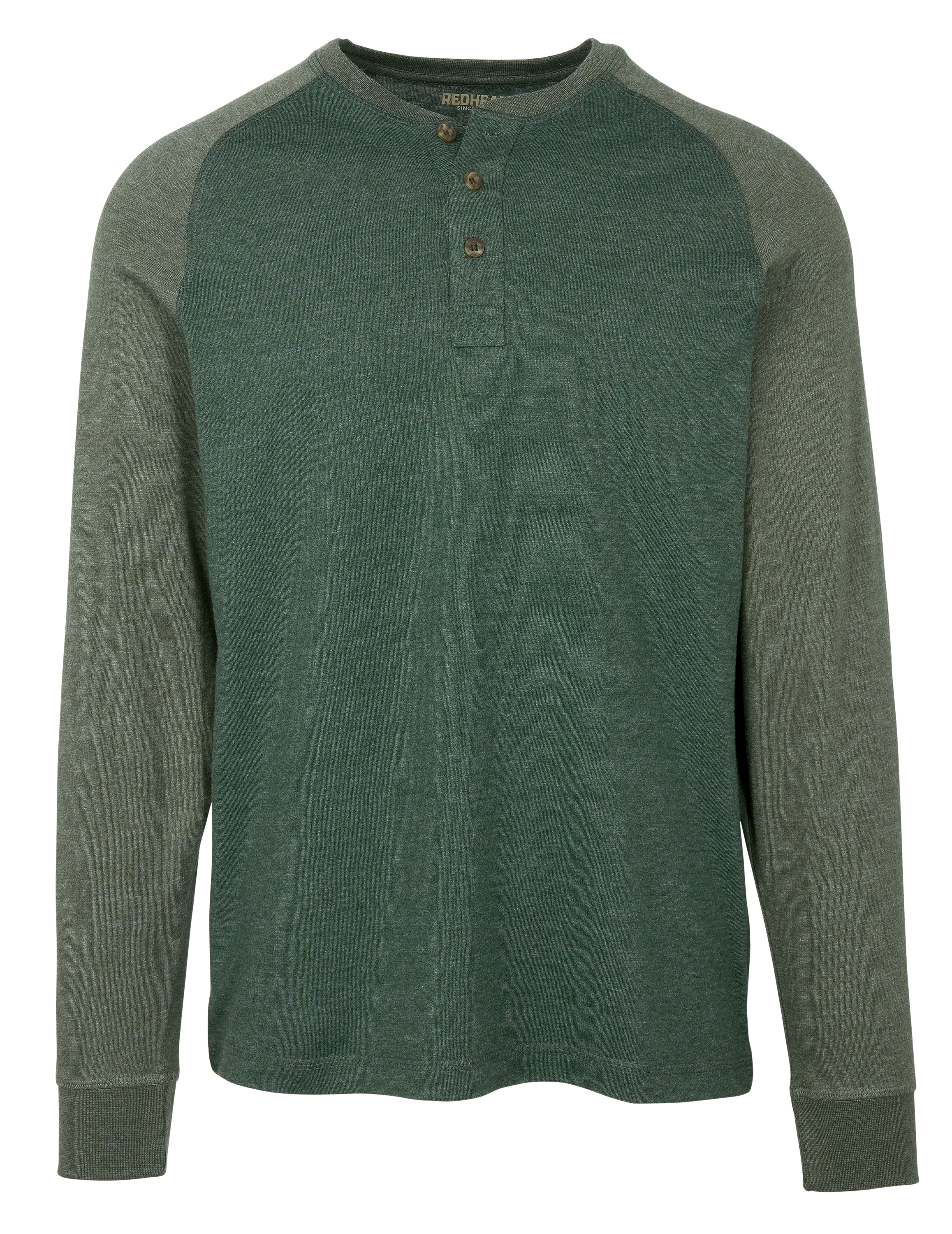 Image of RedHead Macks Creek Long-Sleeve Henley for Men - Forest/Thyme