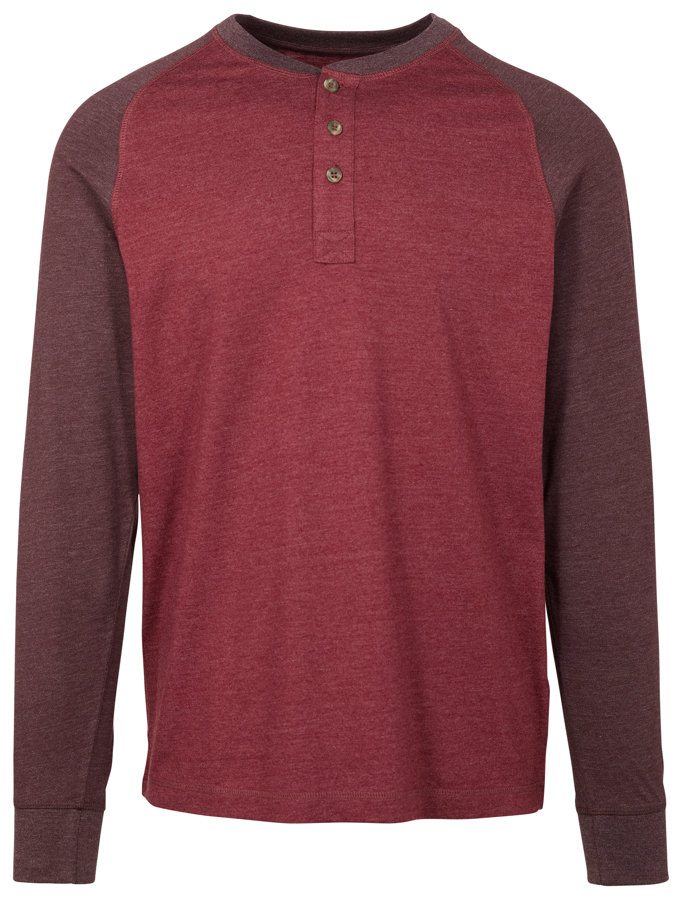 Image of RedHead Macks Creek Long-Sleeve Henley for Men - Port/Raisin