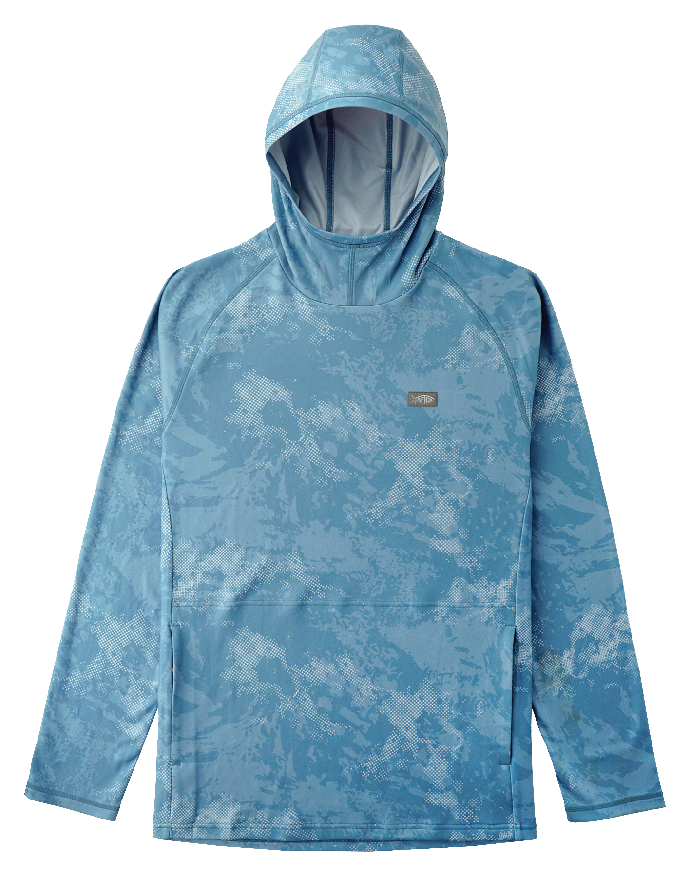 Image of AFTCO Coastal Layer Printed Long-Sleeve Hoodie - Dusk Storm Camo - L