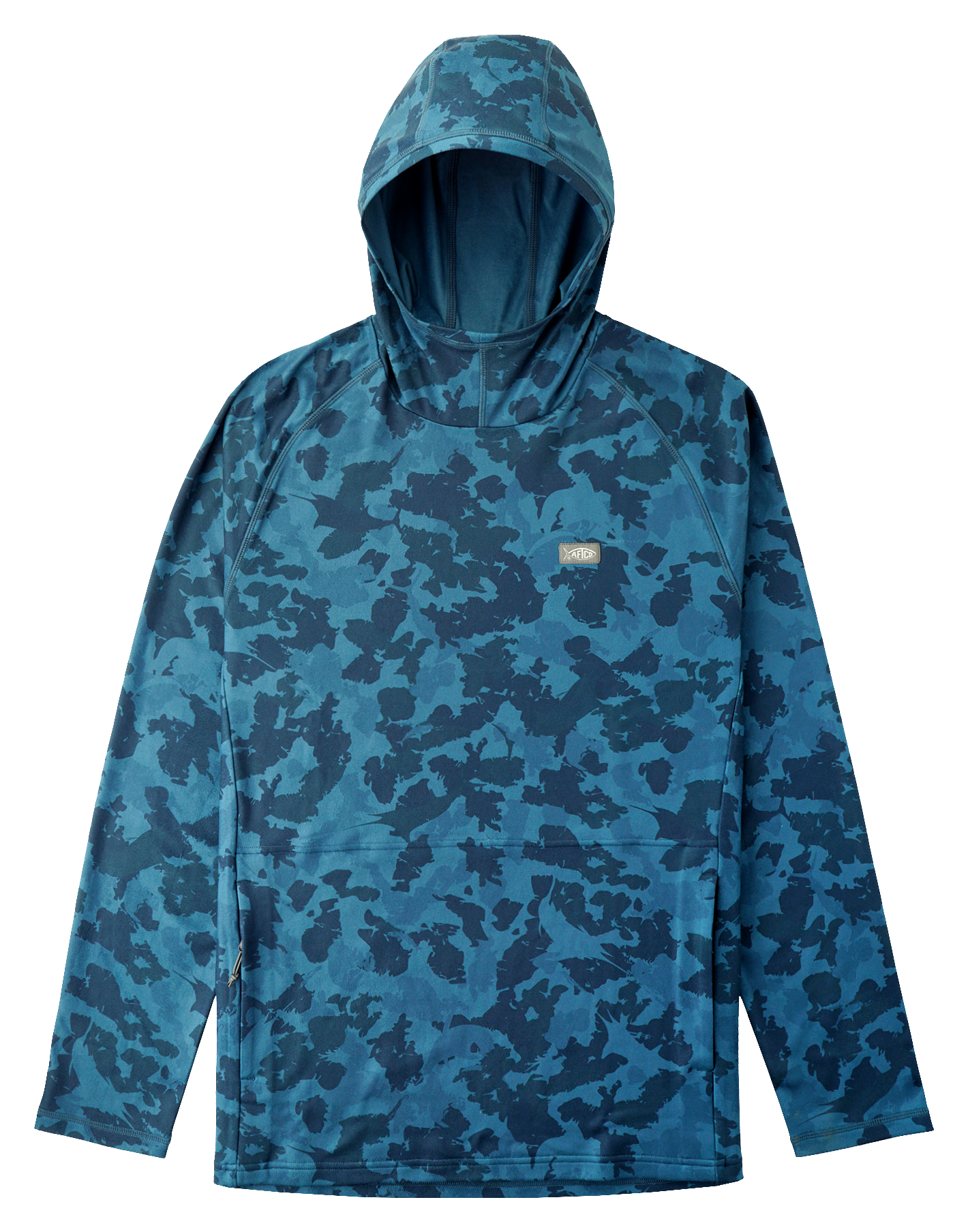 Image of AFTCO Coastal Layer Printed Long-Sleeve Hoodie - New Grand Camo - M
