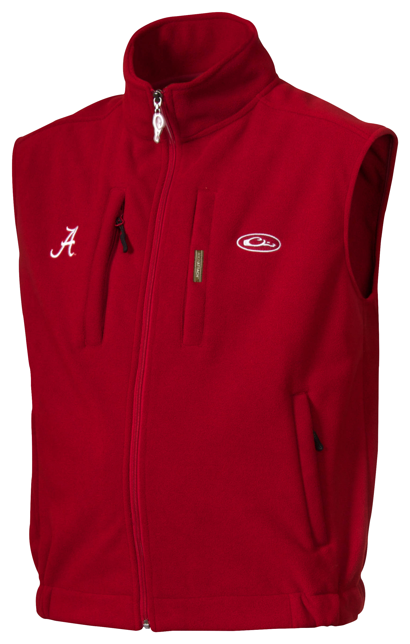 Image of Drake Waterfowl Collegiate Windproof Layering Vest for Men - University of Alabama/Crimson