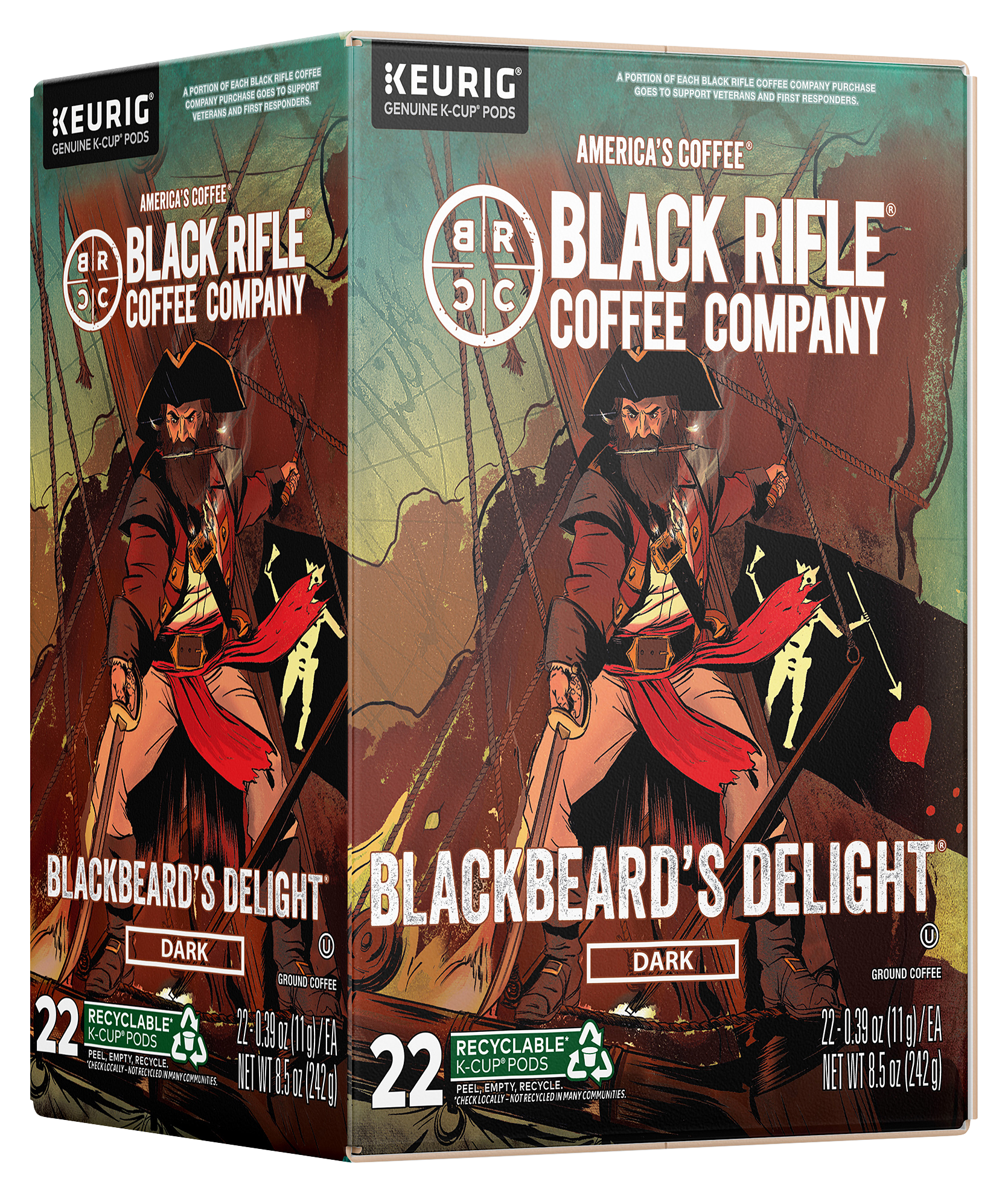 Image of Black Rifle Coffee Company Blackbeard's Delight Roast Coffee Rounds - 22 CT