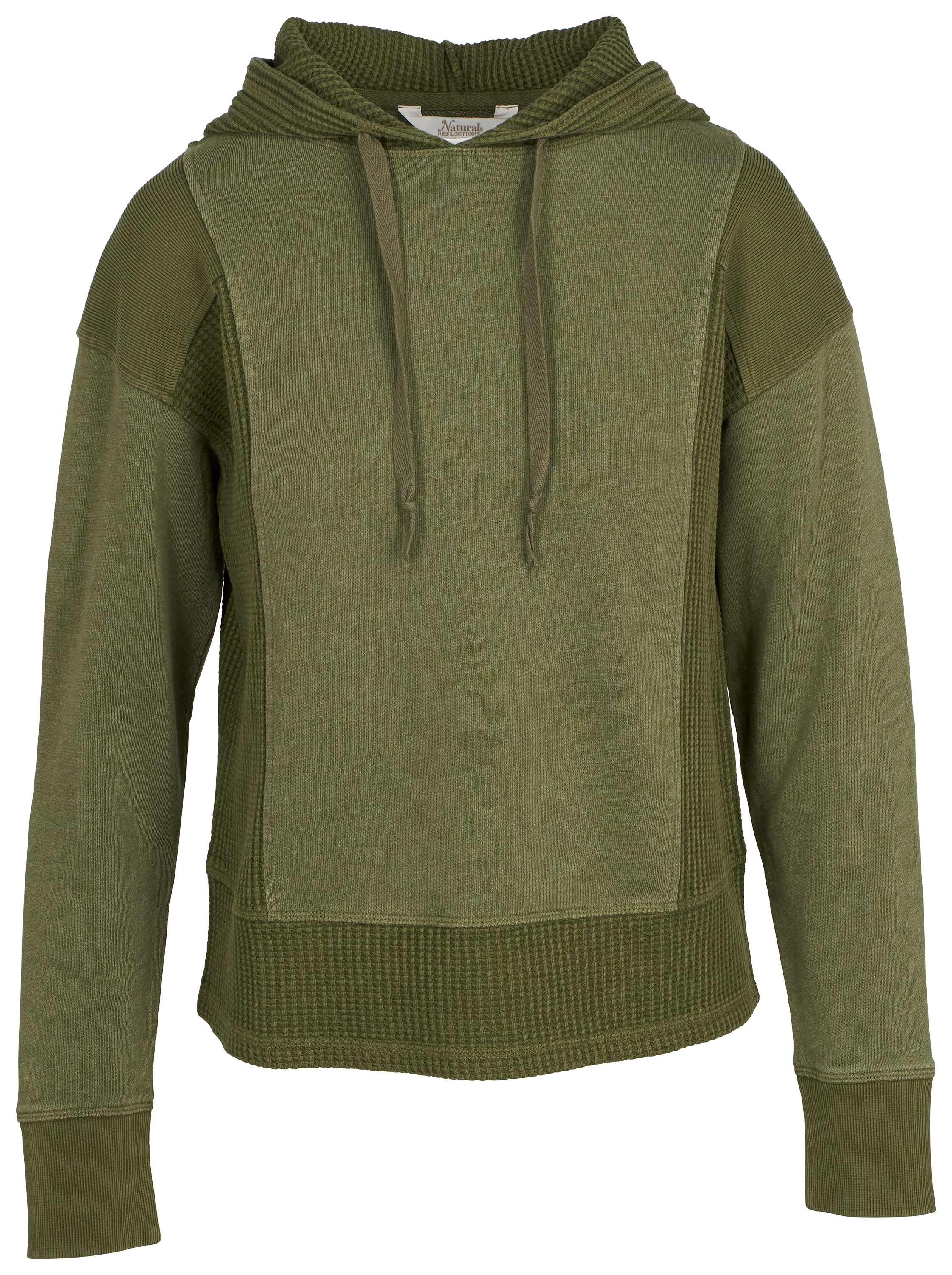 Image of Natural Reflections Timberbrook Waffle Hoodie - Dusty Olive