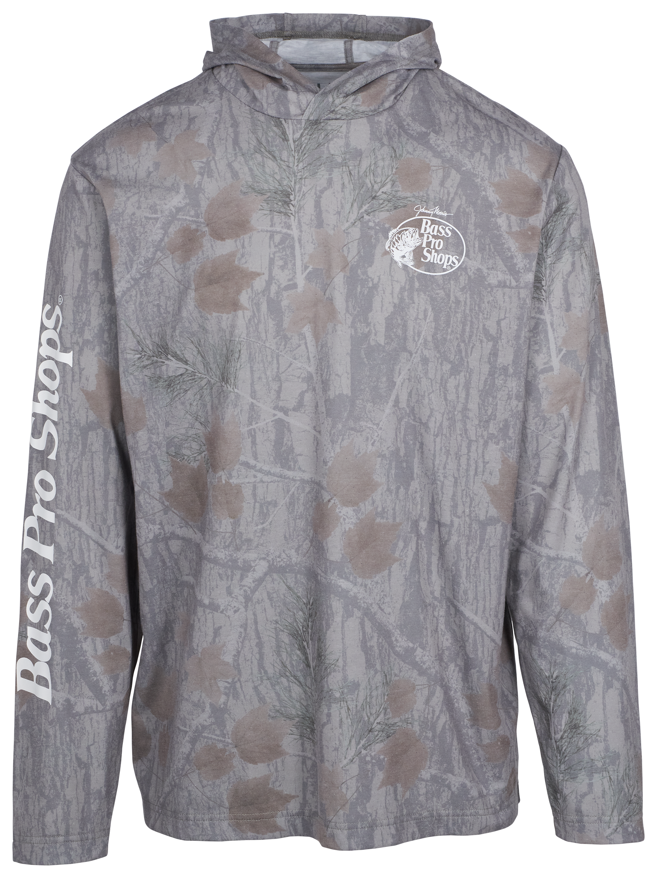 Image of Bass Pro Shops Lightweight Camo Hoodie - Dark Faded Camo - 2XL