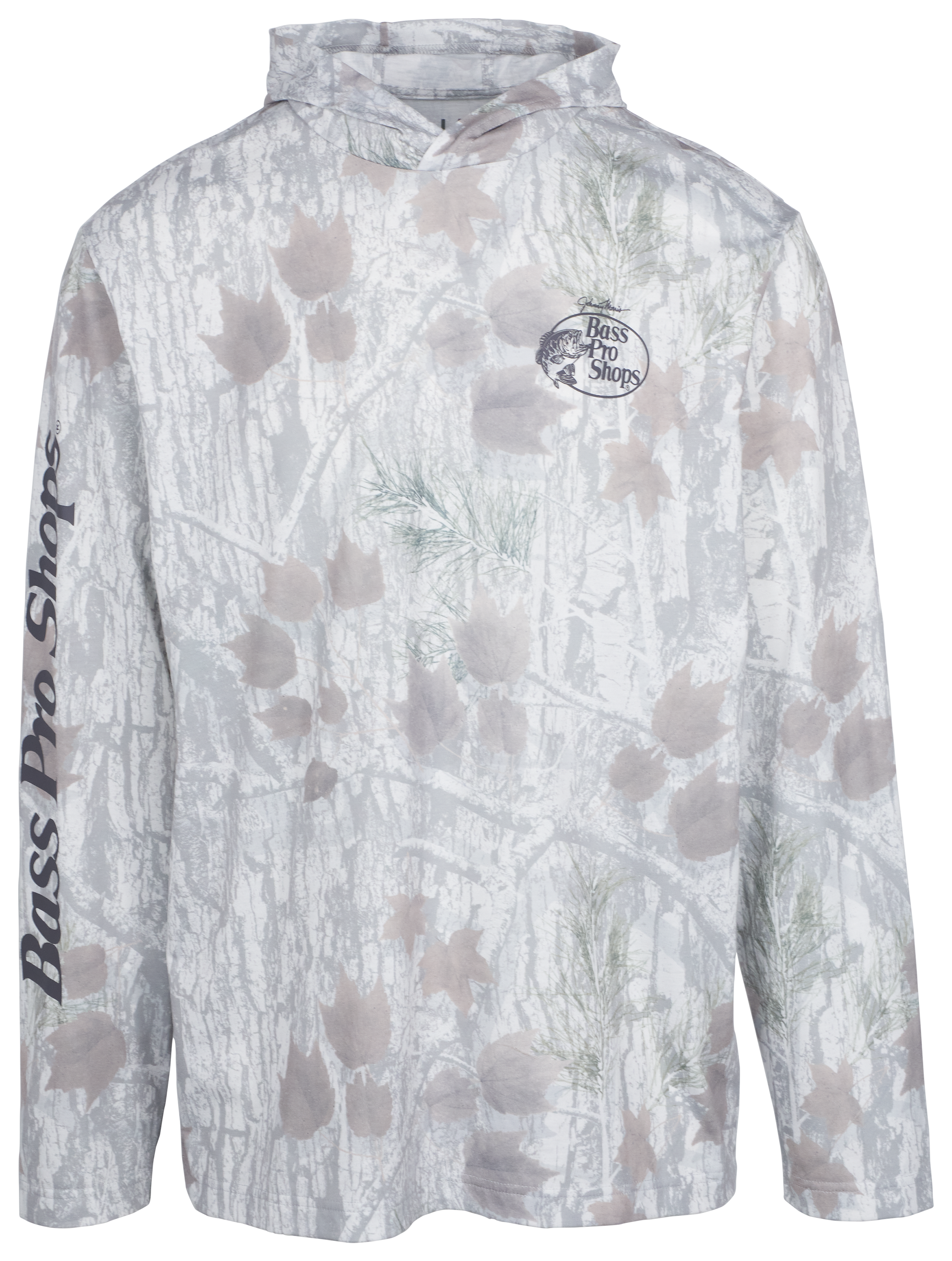 Image of Bass Pro Shops Lightweight Camo Hoodie - Light Faded Camo - S
