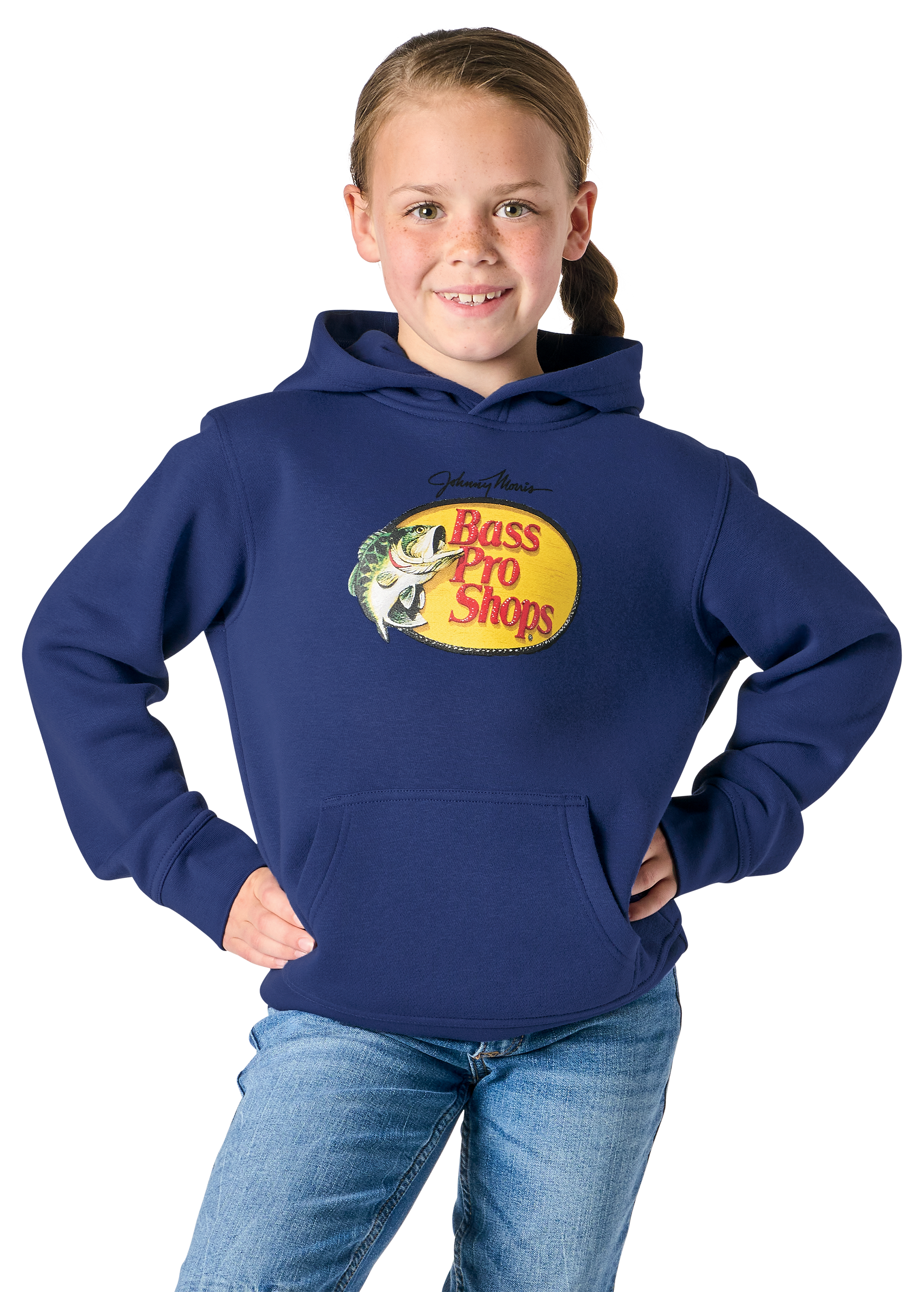 Image of Bass Pro Shops Logo Hoodie for Kids - Skipper Blue