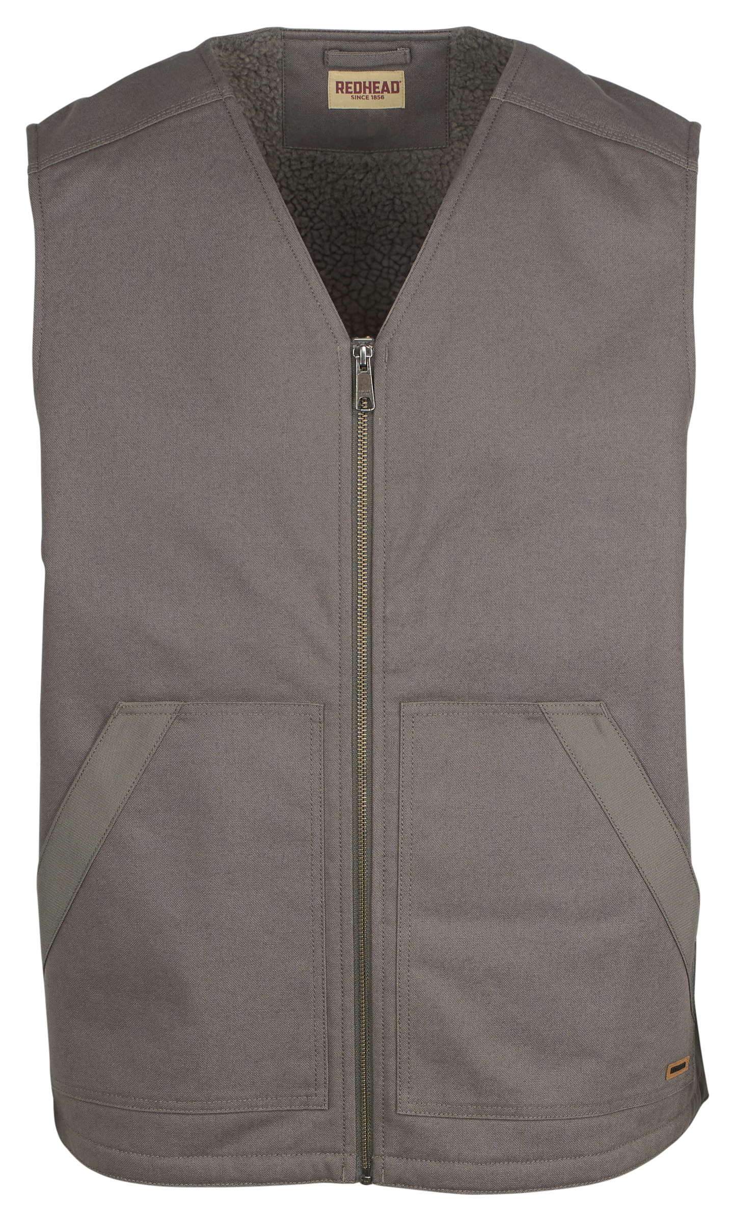REDHEAD Pro Series Sherpa-Lined V-Neck Canvas Vest for Men