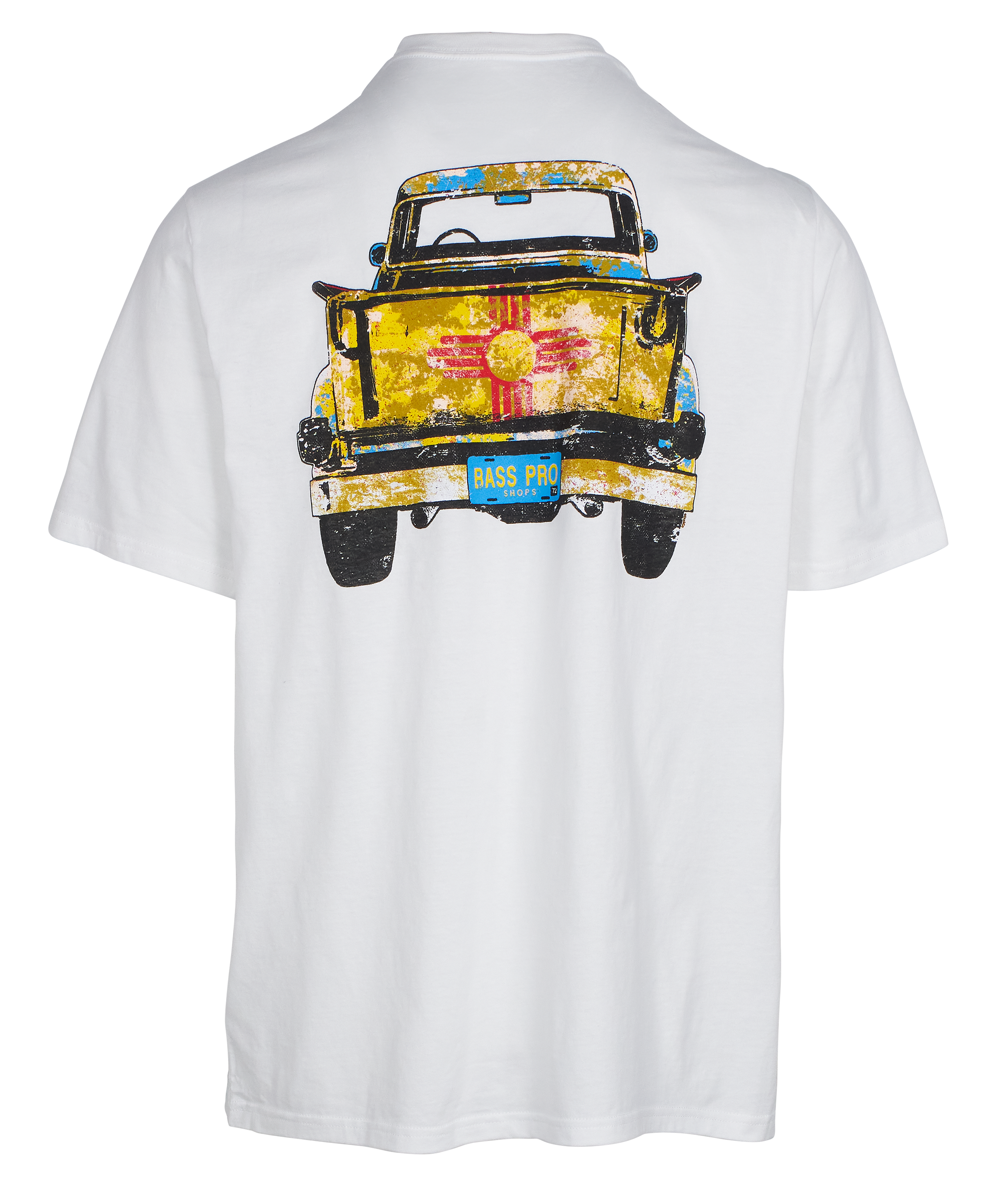 Image of Bass Pro Shops New Mexico Pickup Truck Short-Sleeve T-Shirt for Men - White