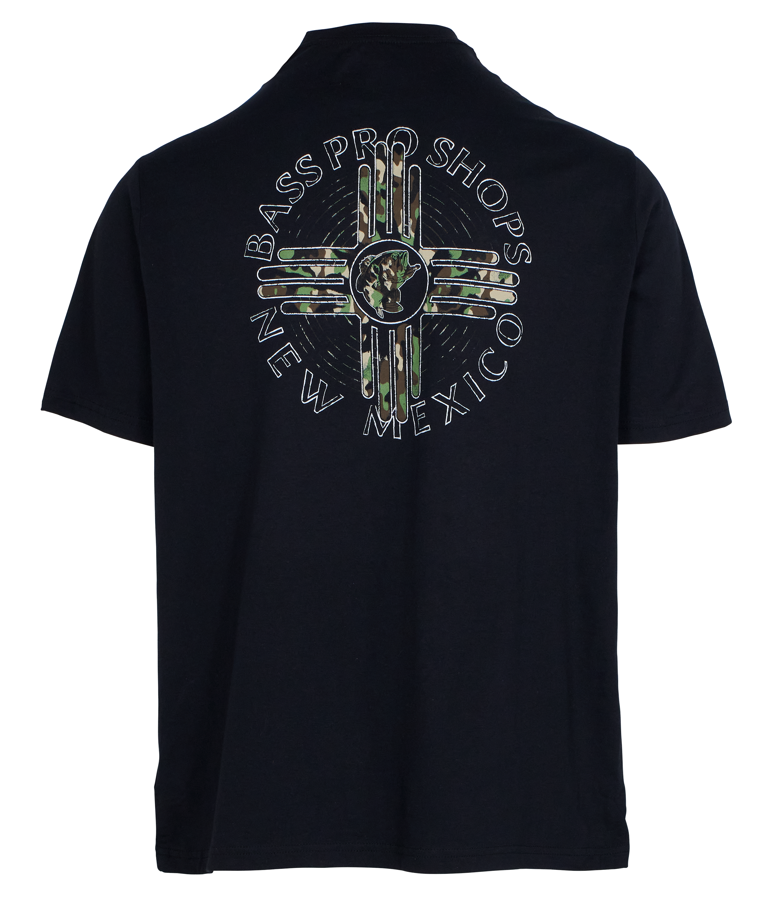 Image of Bass Pro Shops Camo New Mexico Short-Sleeve T-Shirt for Men - Black - XL