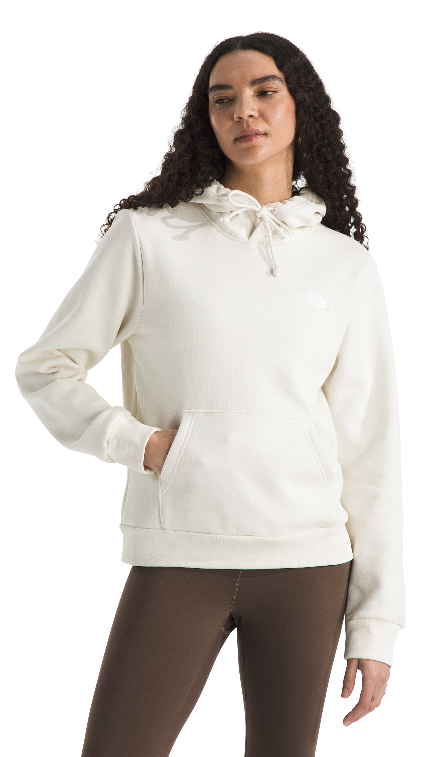 Image of The North Face Evolution Simple Dome Embroidered Hoodie - White Dune